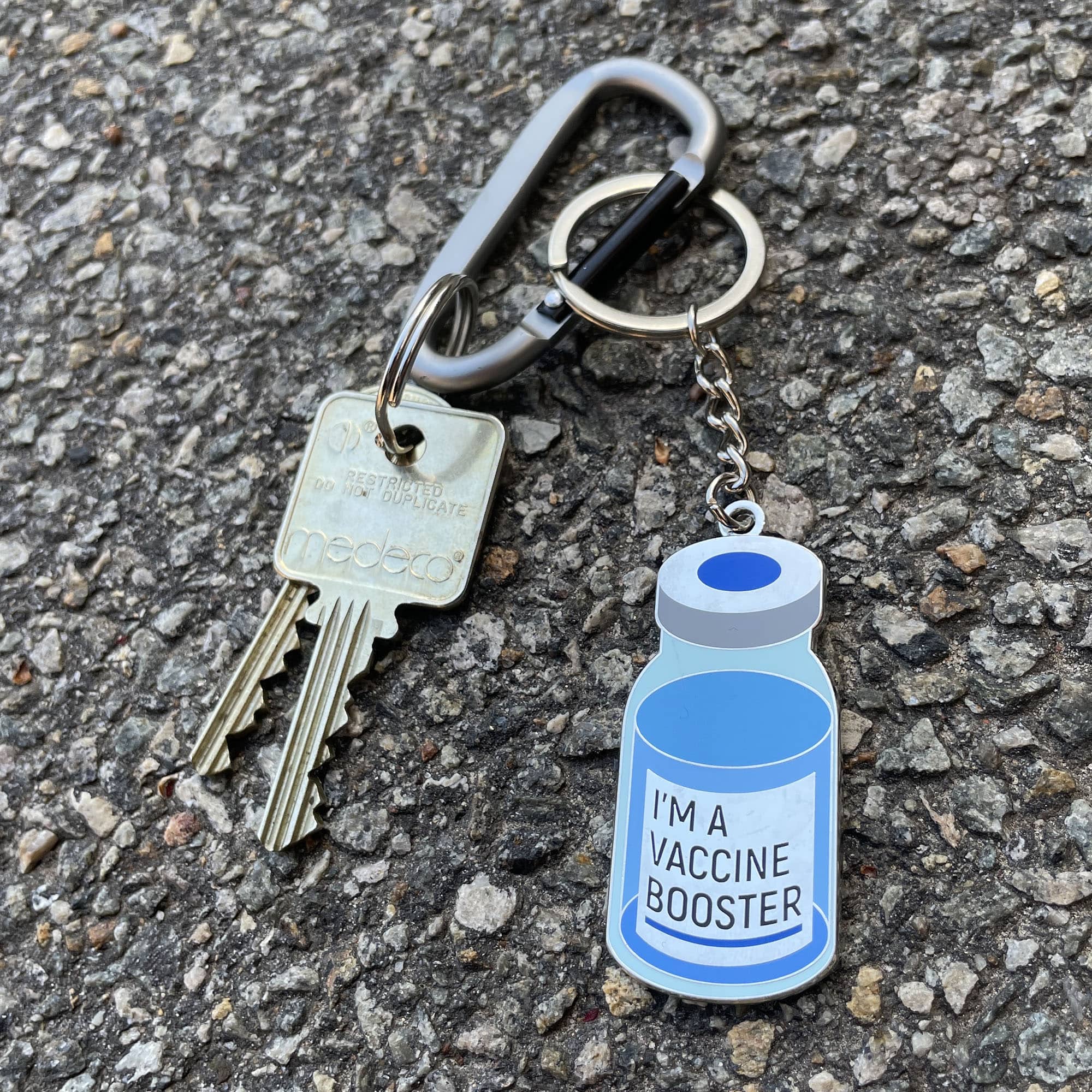 I'm a Vaccine Booster Vial Keychain