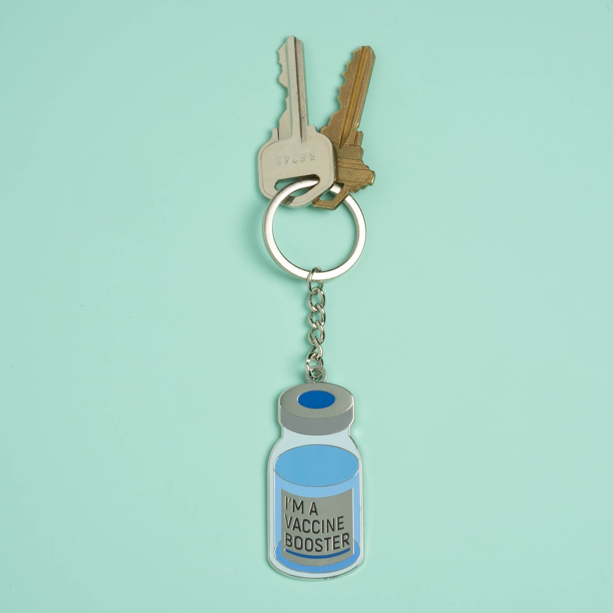 I'm a Vaccine Booster Vial Keychain