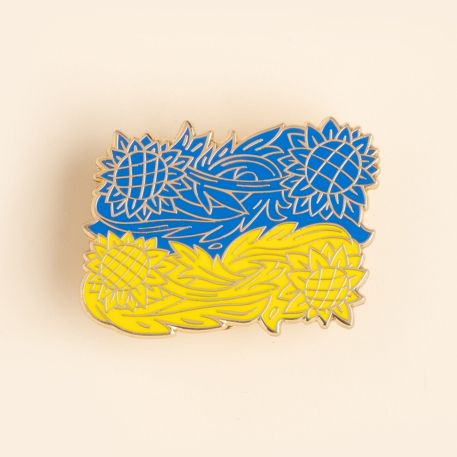 Ukraine Flag XL Enamel Pin by VikaVita