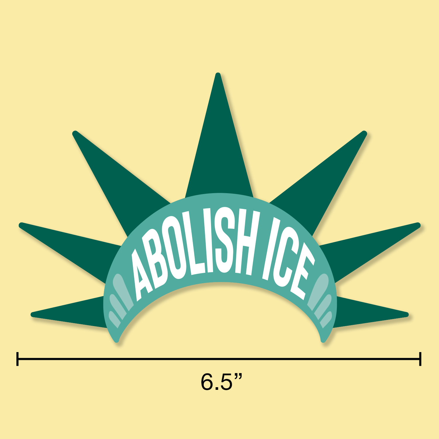 Abolish ICE Liberty Bumper Sticker or Car Magnet