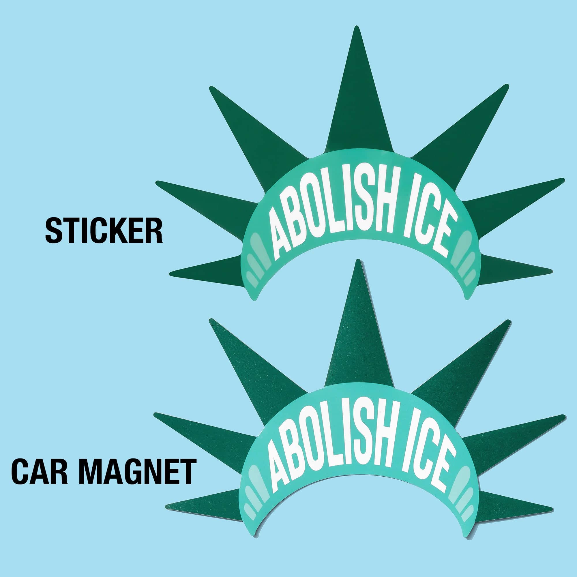 Abolish ICE Liberty Bumper Sticker or Car Magnet