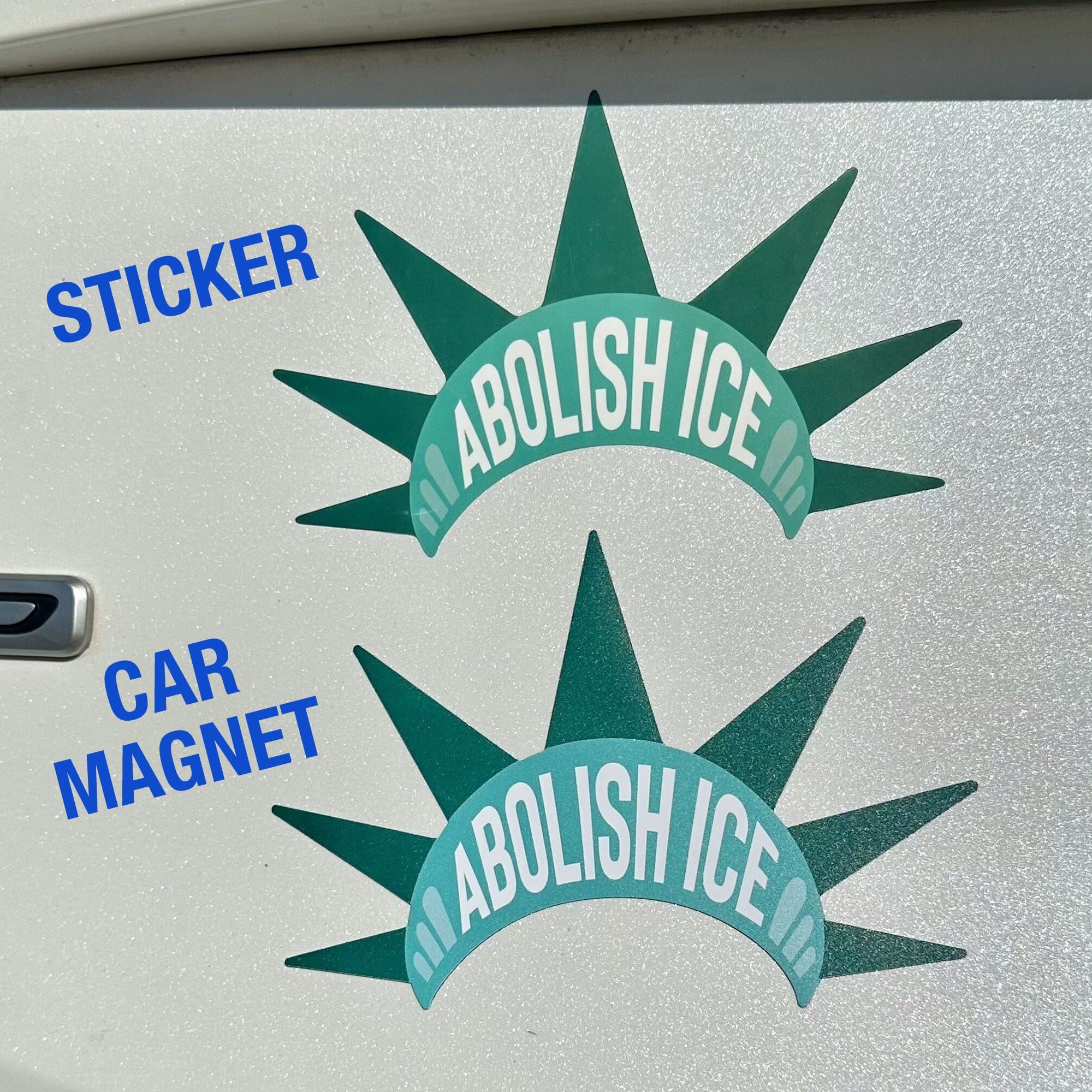 Abolish ICE Liberty Bumper Sticker or Car Magnet