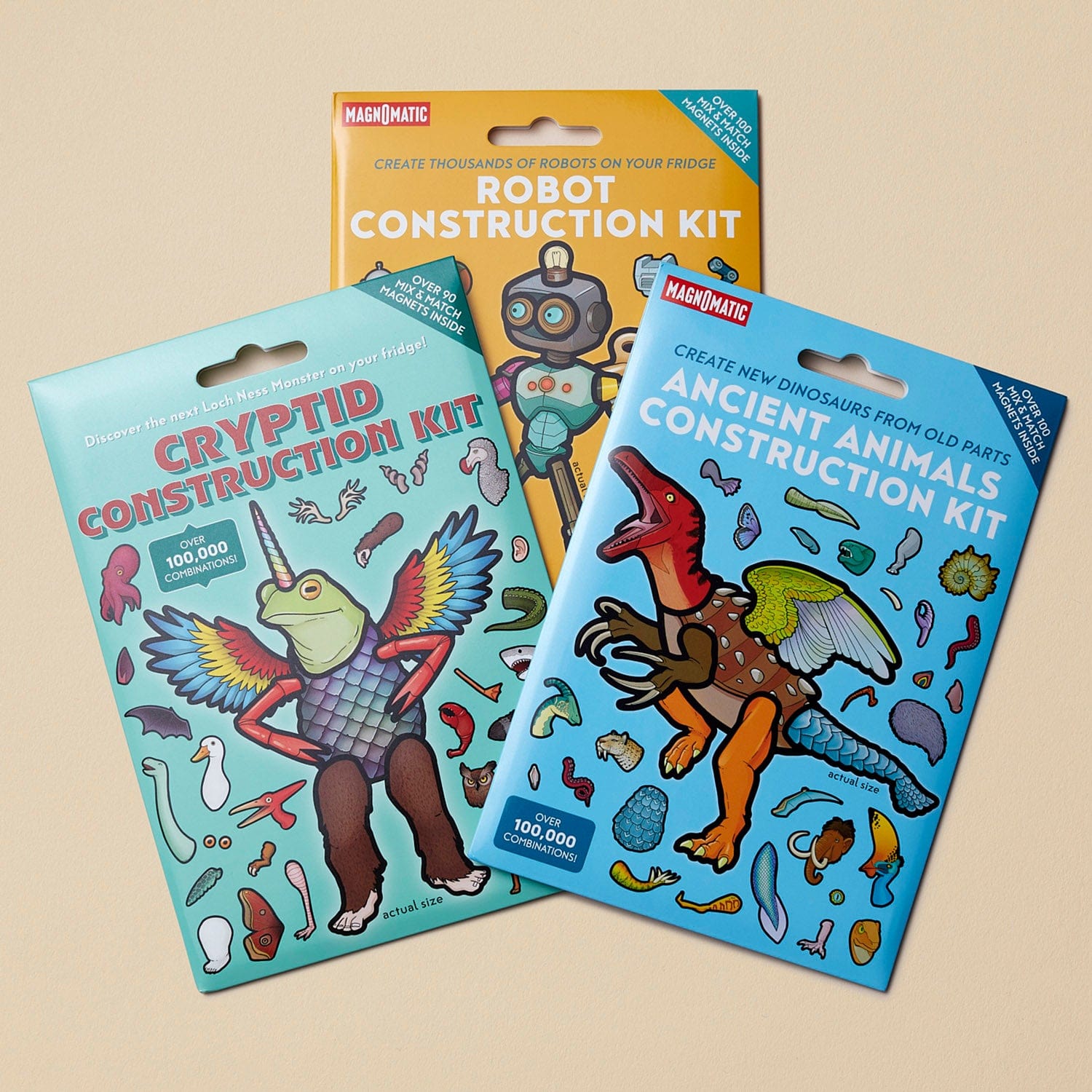 Cryptid Robots Magnomatic Multipack: Cryptids, Ancient Animals, and Robots — Dissent Pins