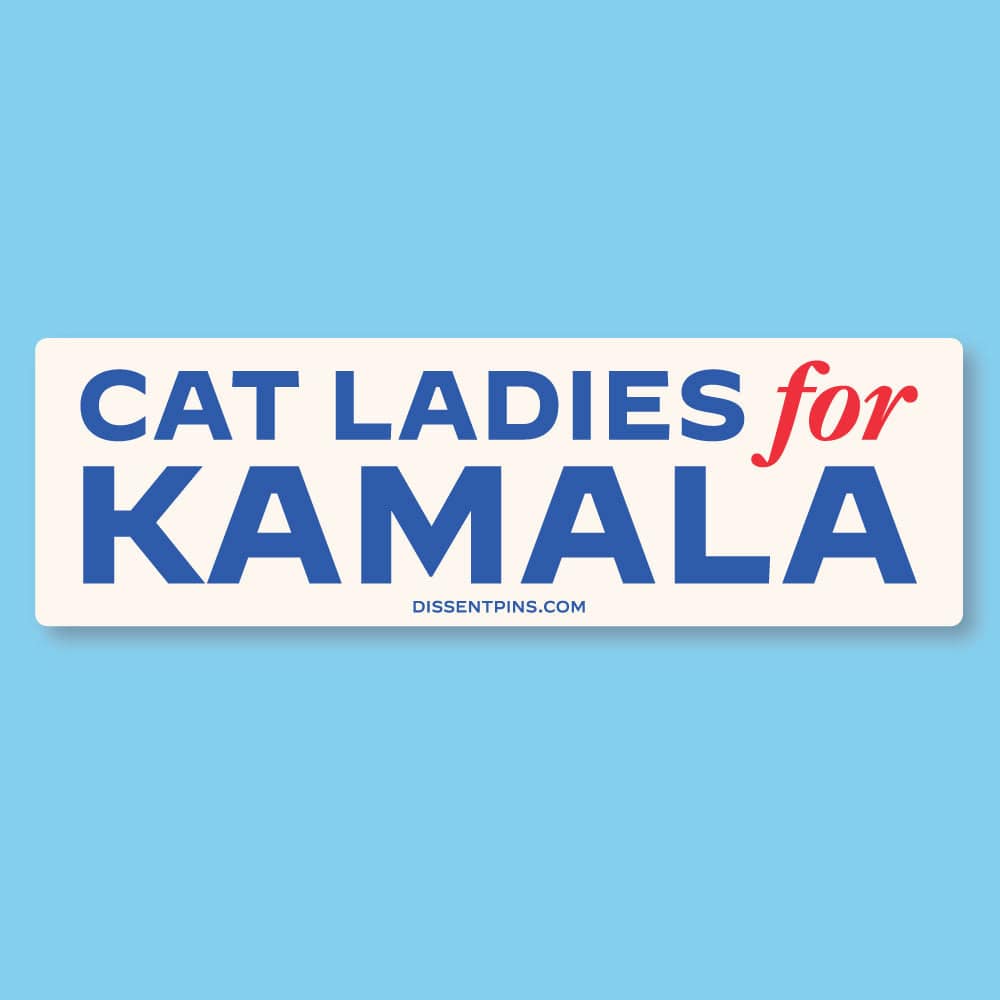 Cat Ladies for Kamala - Bumper Sticker