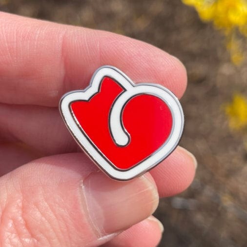 Red Car Cat Enamel Pin