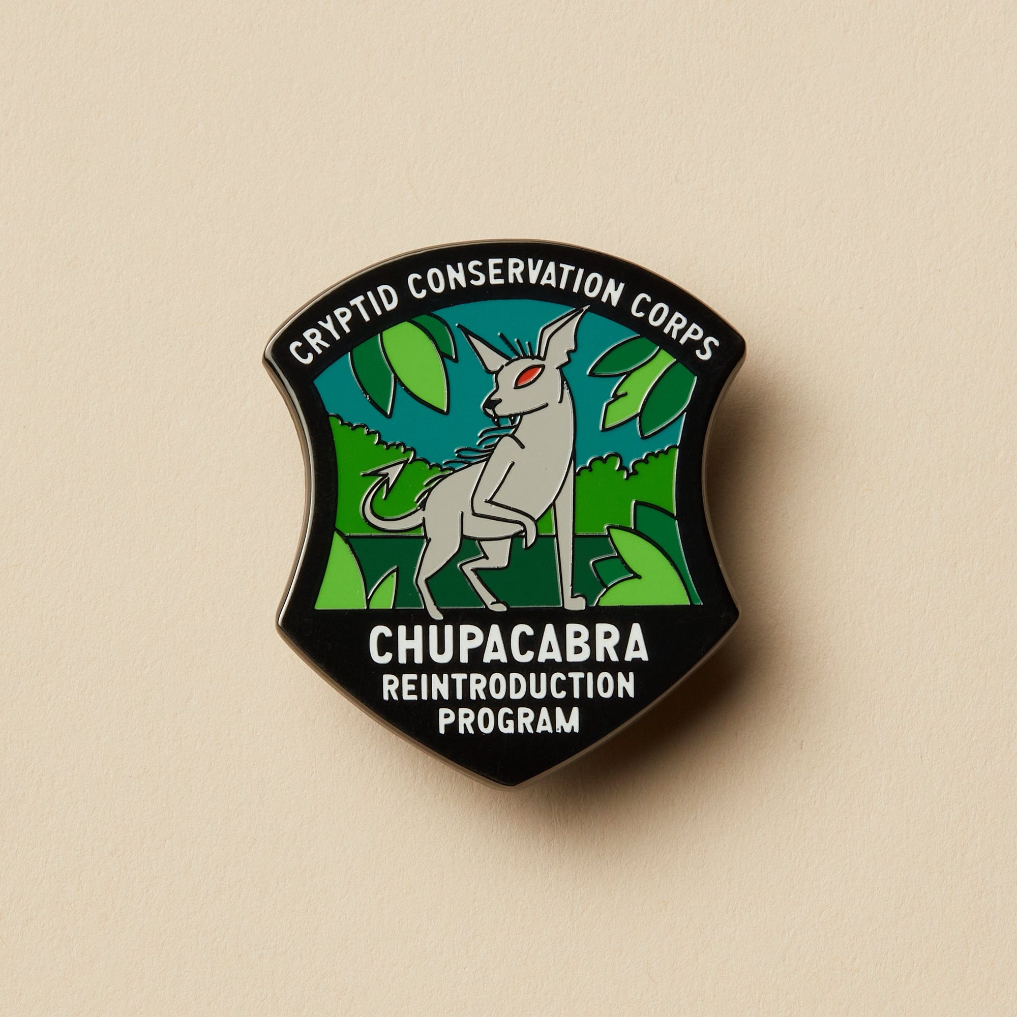 Chupacabra Reintroduction Program Pin