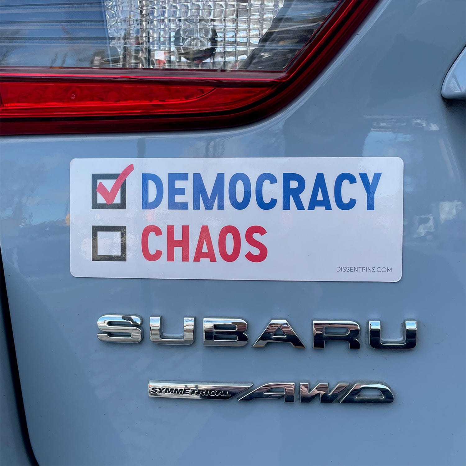 Democracy vs Chaos - Stickers and Car Magnet
