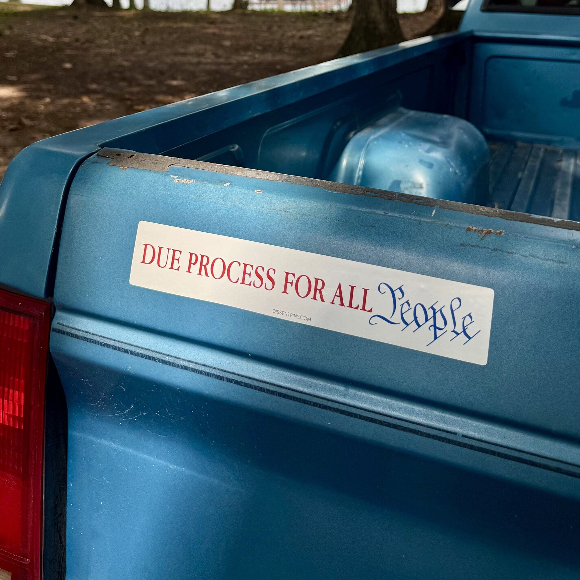 Due Process Sticker Due Process For All People Bumper Sticker or Car Magnet — Dissent Pins