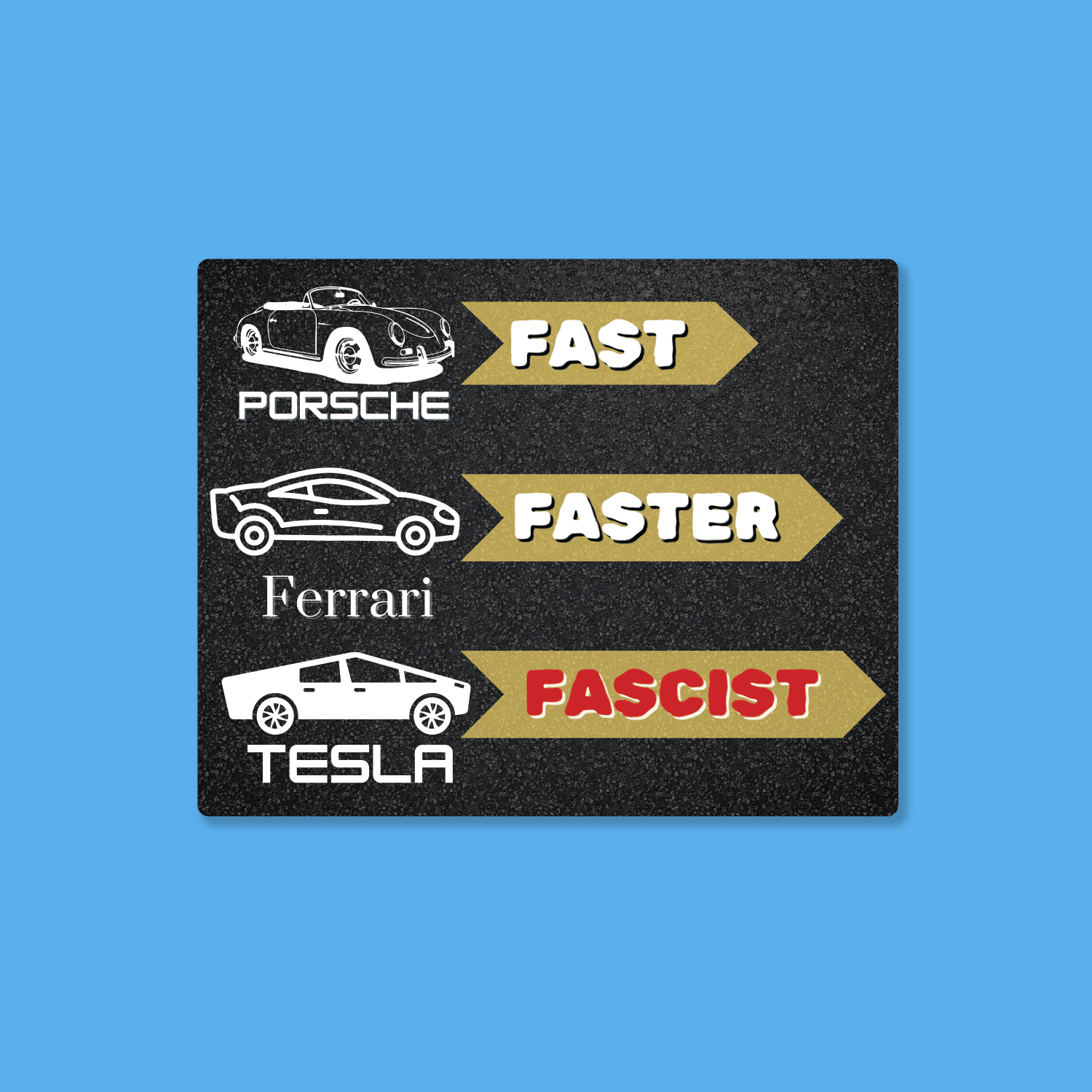 Pre-order: Fast Faster Fascist Bumper Sticker