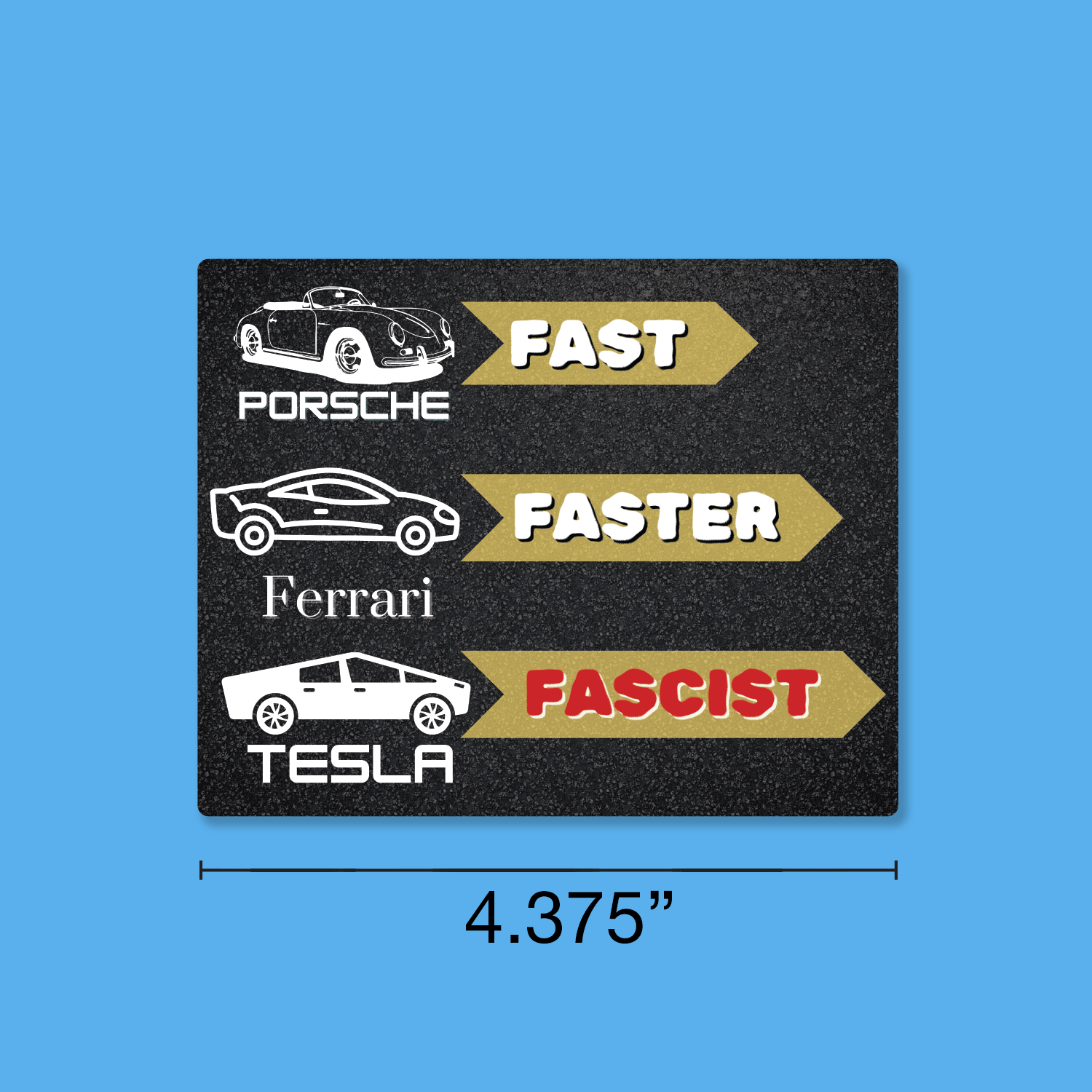 Pre-order: Fast Faster Fascist Bumper Sticker
