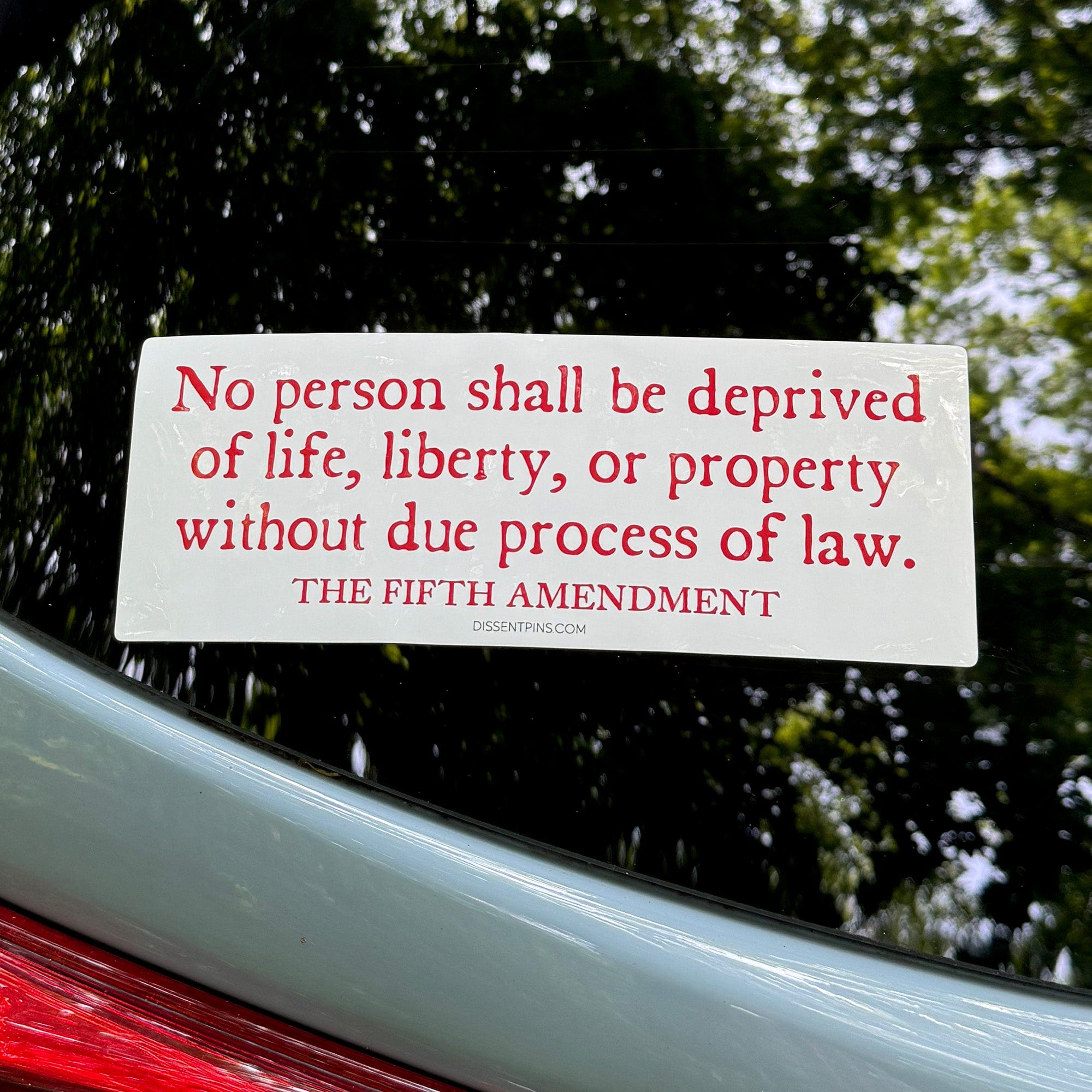 Fifth Amendment Icon Fifth Amendment Bumper Sticker — Dissent Pins