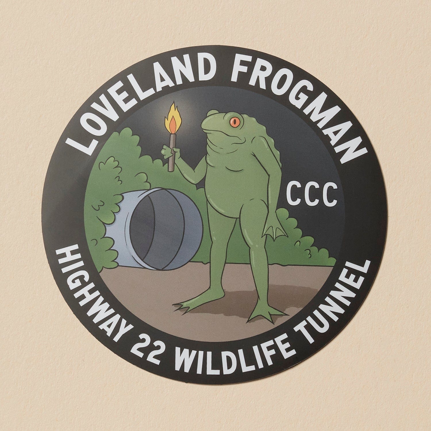 Loveland Frogman Wildlife Tunnel Car Magnet