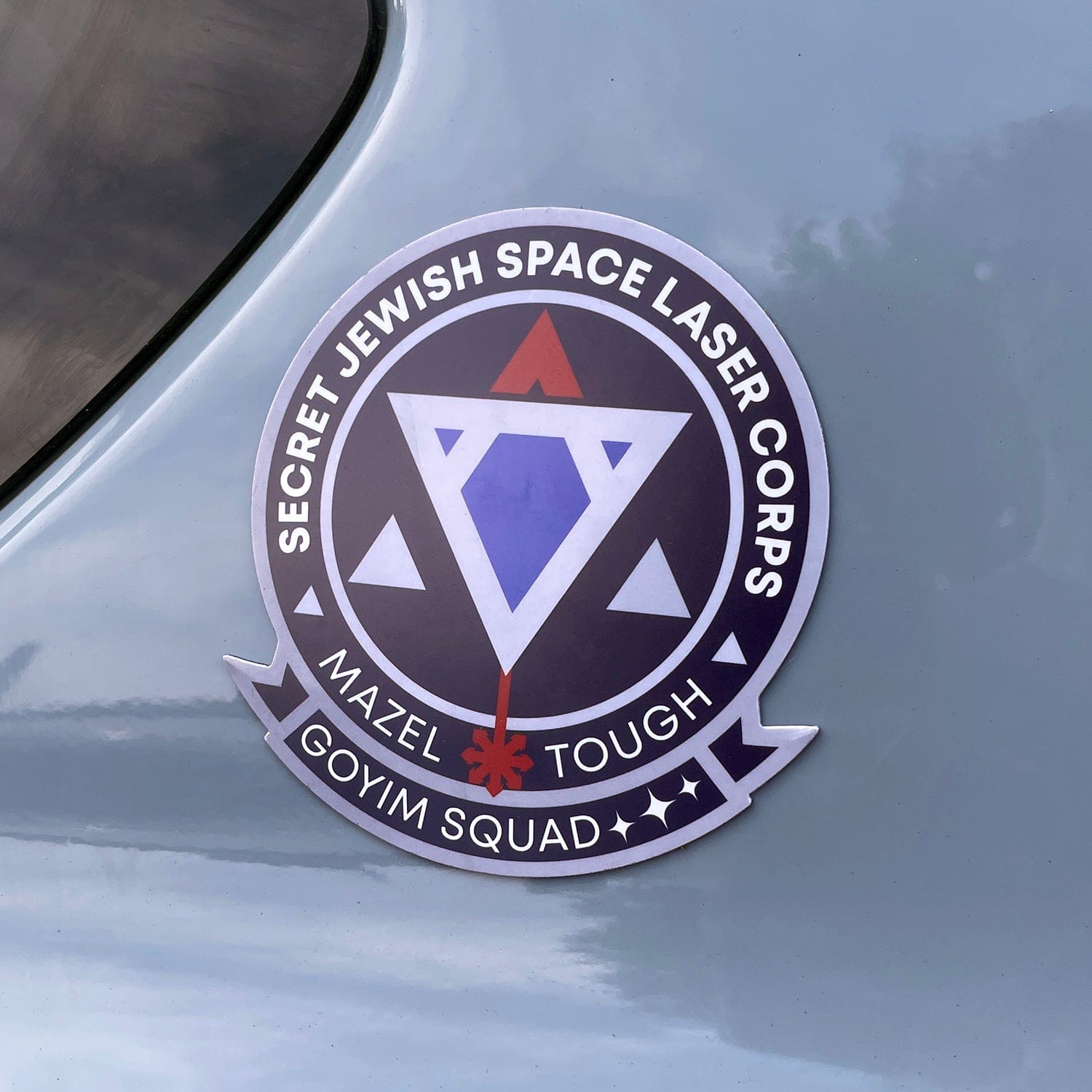 Secret Jewish Space Laser Corps Goyim Squad - Car Magnet
