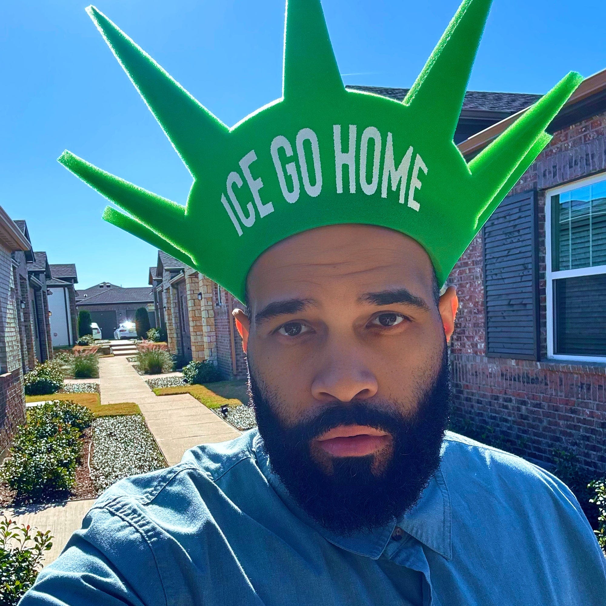 ICE Go Home - Statue of Liberty Foam Crown