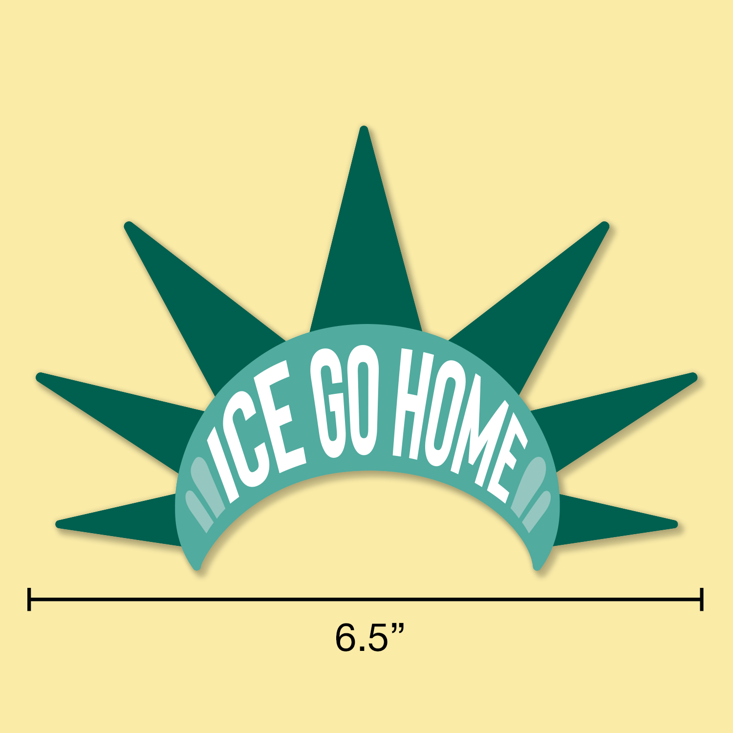 ICE Go Home Liberty Bumper Sticker or Car Magnet