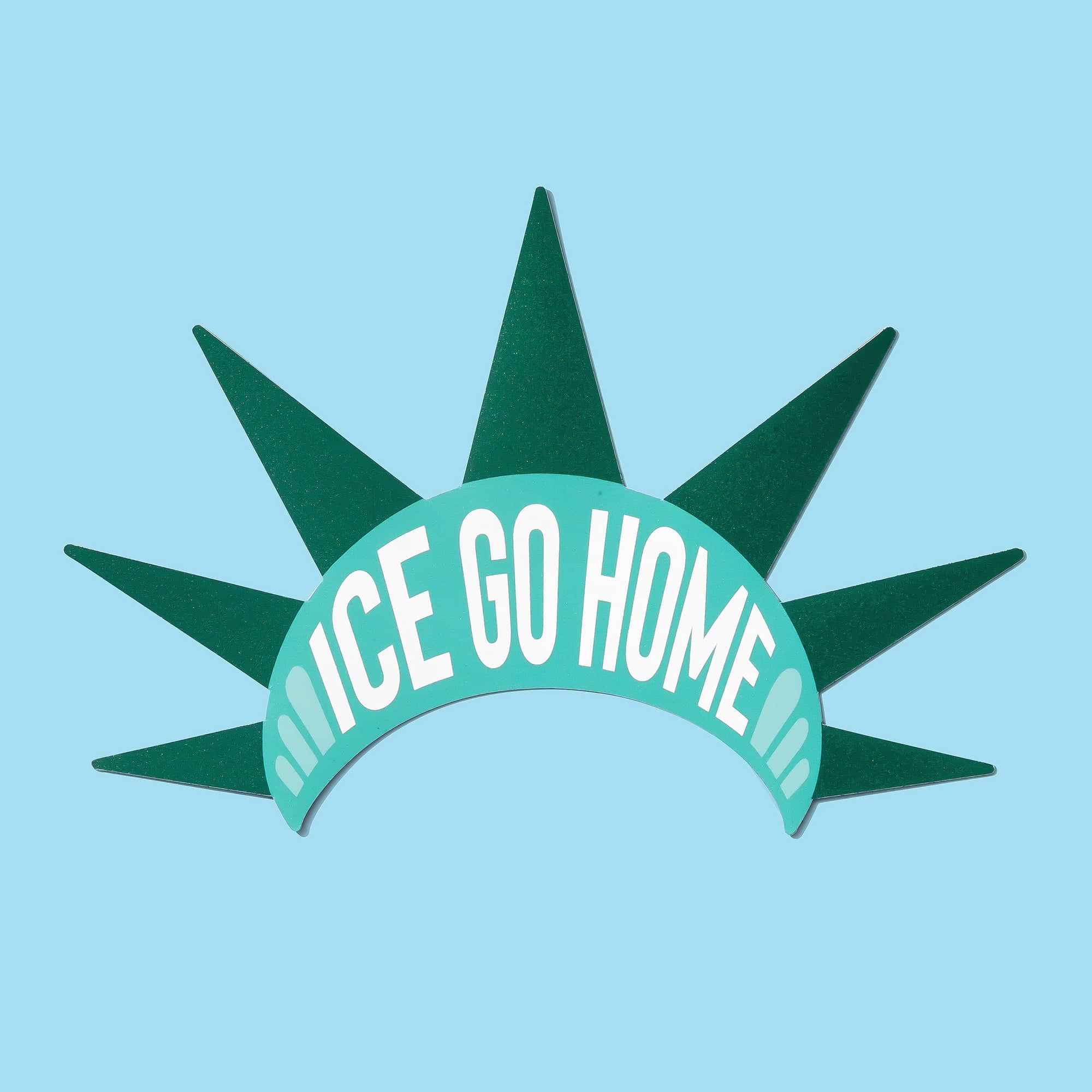 ICE Go Home Liberty Bumper Sticker or Car Magnet