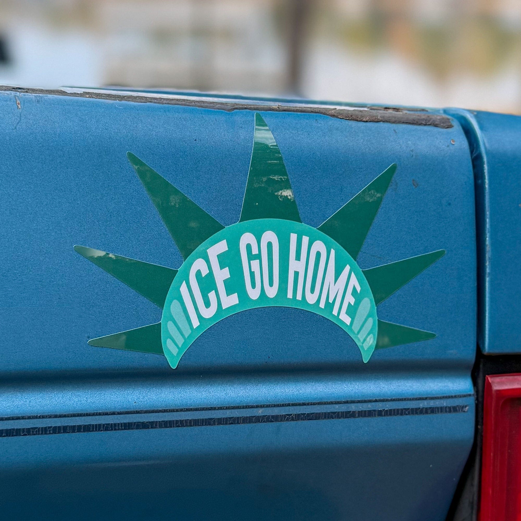 ICE Go Home Liberty Bumper Sticker or Car Magnet