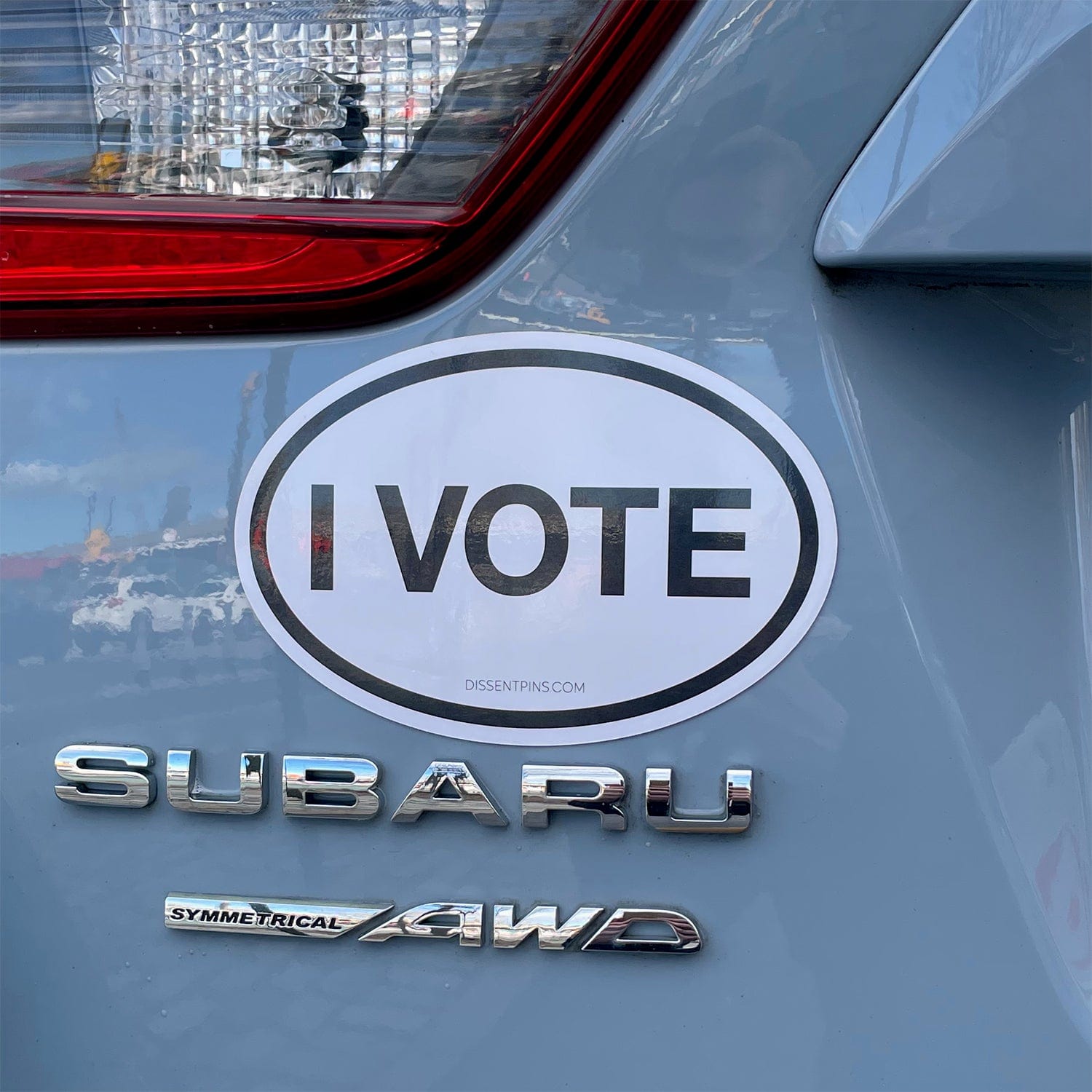 I Vote - Oval Eurostyle Car Magnet