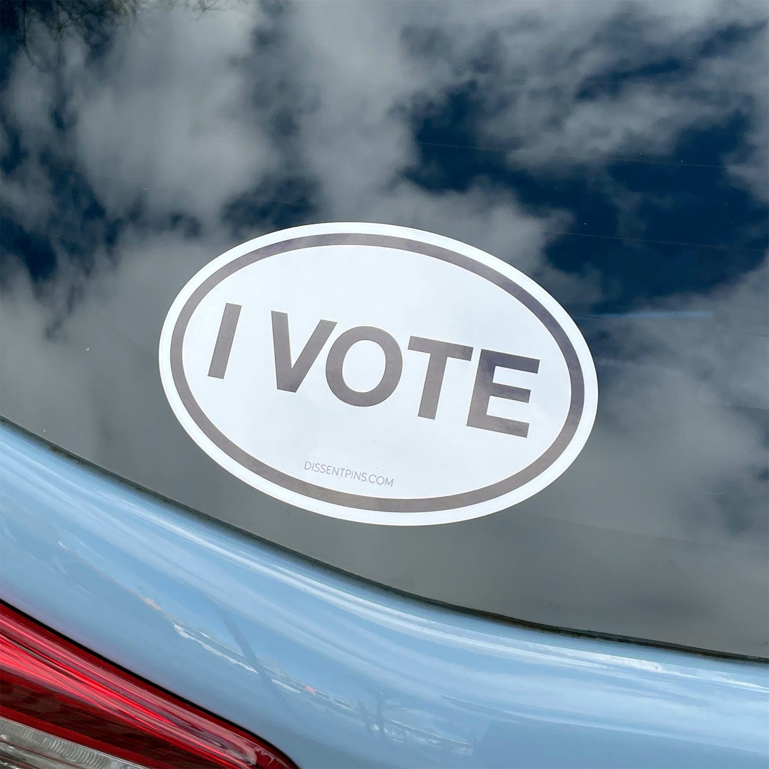 I Vote - Oval Eurostyle Car Sticker