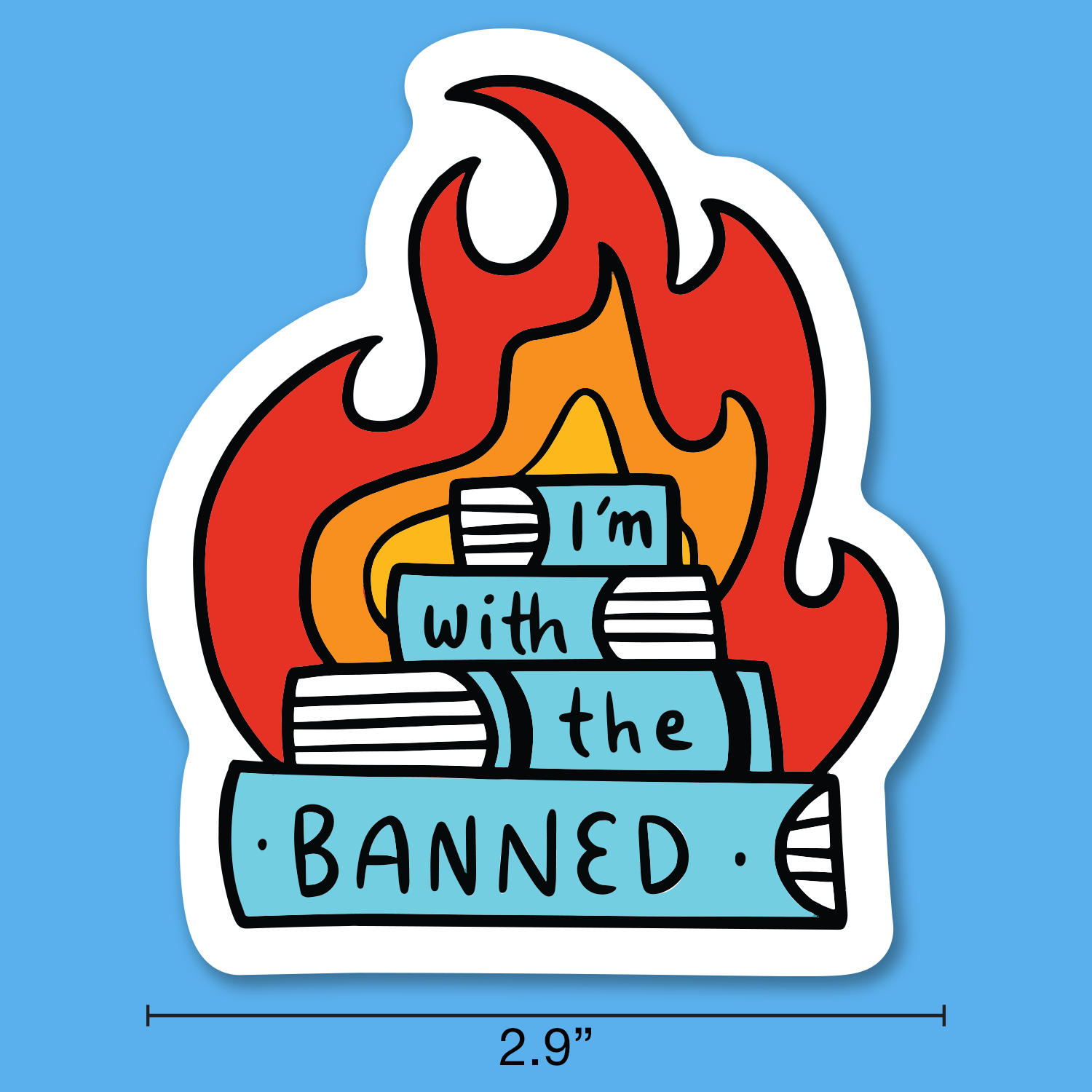 I'm With the Banned Sticker