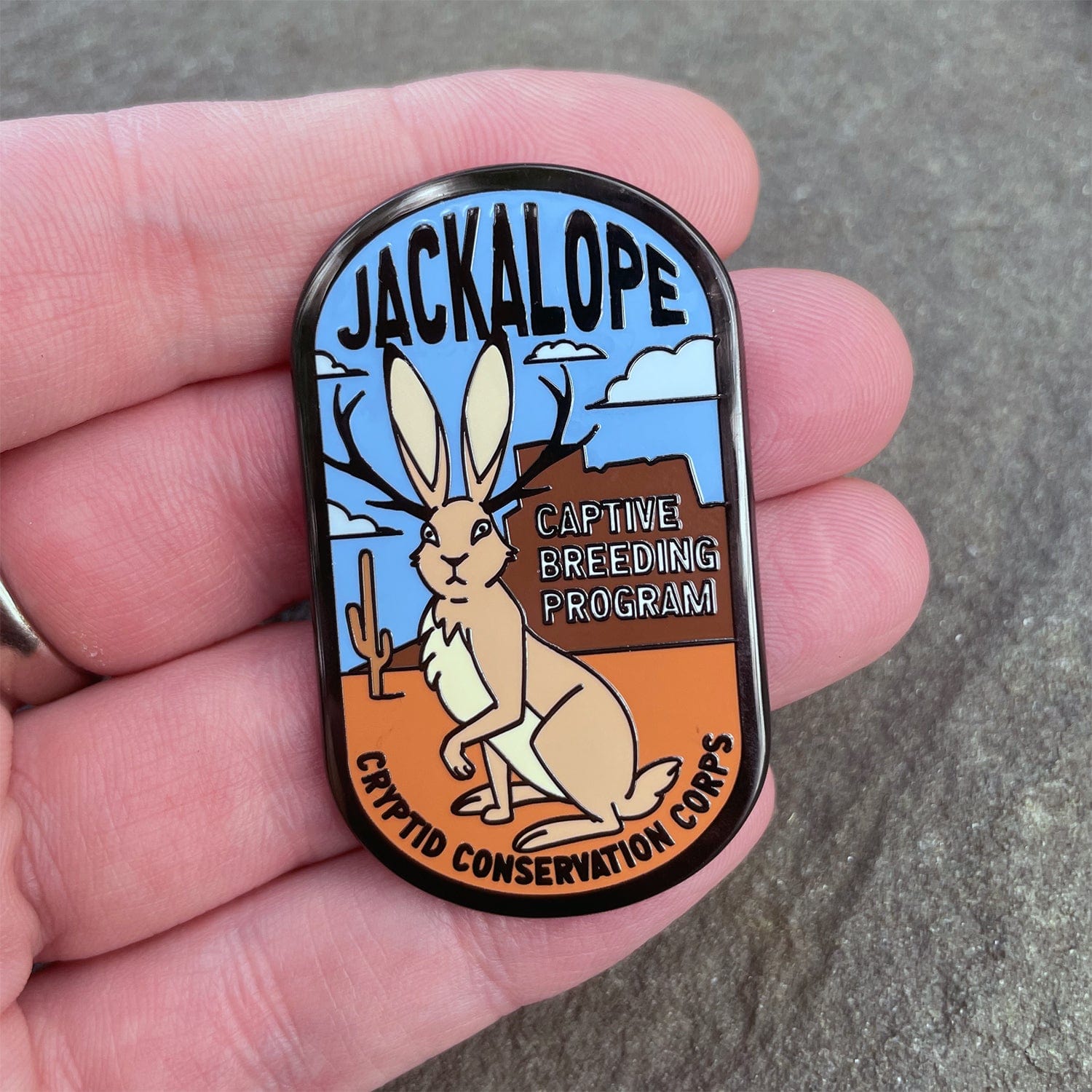 Jackalope Captive Breeding Program Pin