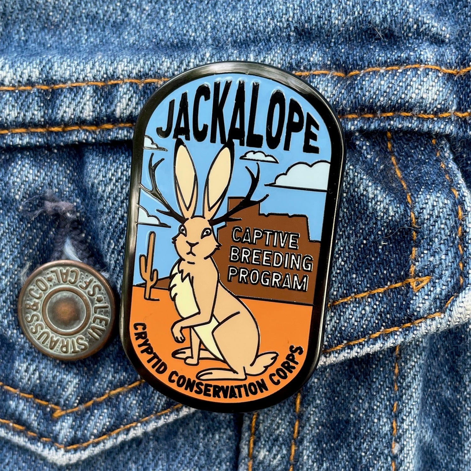 Jackalope Captive Breeding Program Pin