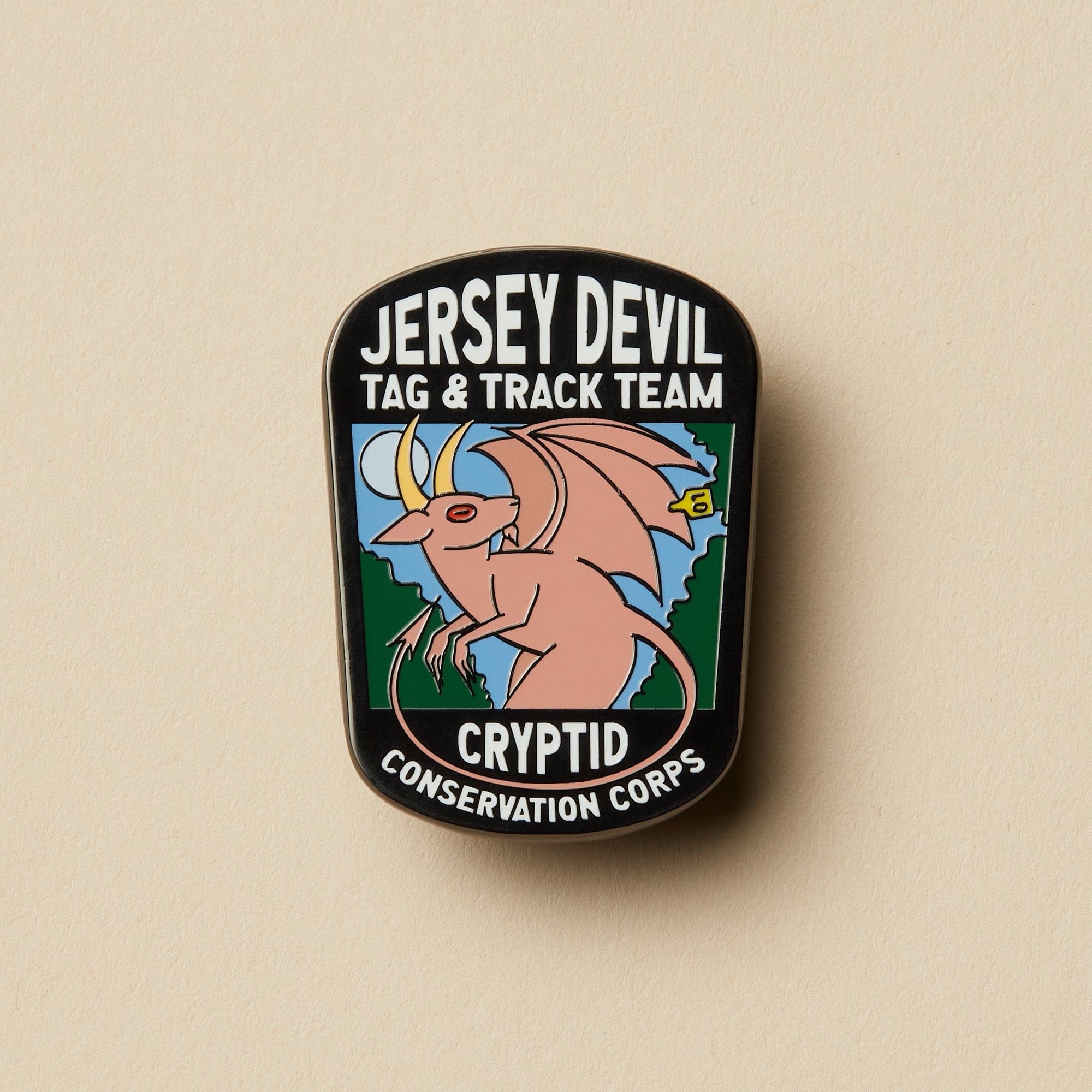 Jersey Devil Set: Pin, Sticker, and Patch