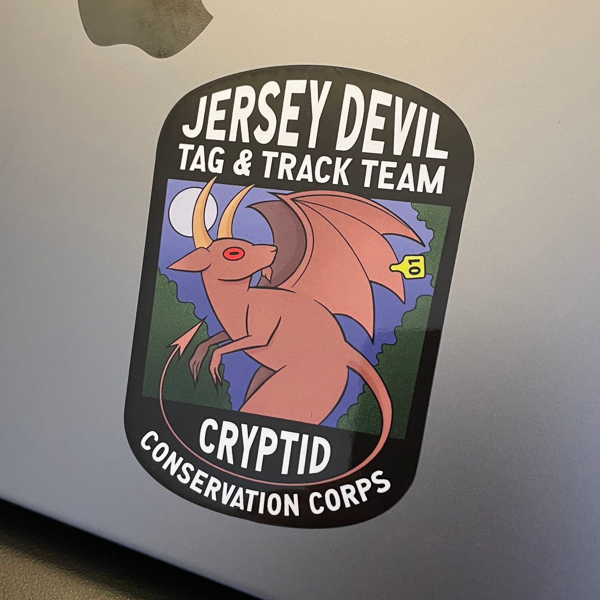 Jersey Devil Tag & Track Team Sticker — Dissent Pins