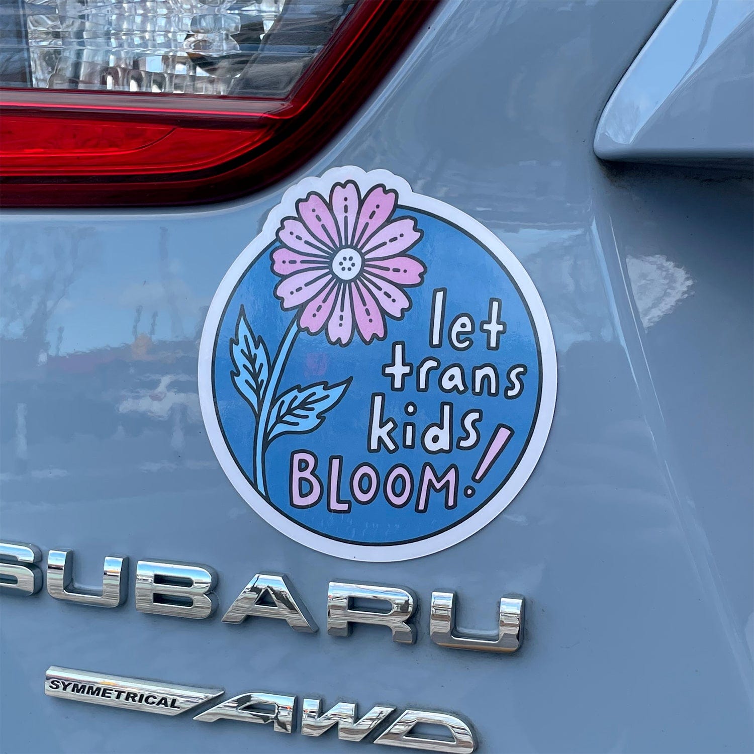 Let Trans Kids Bloom Car Magnet
