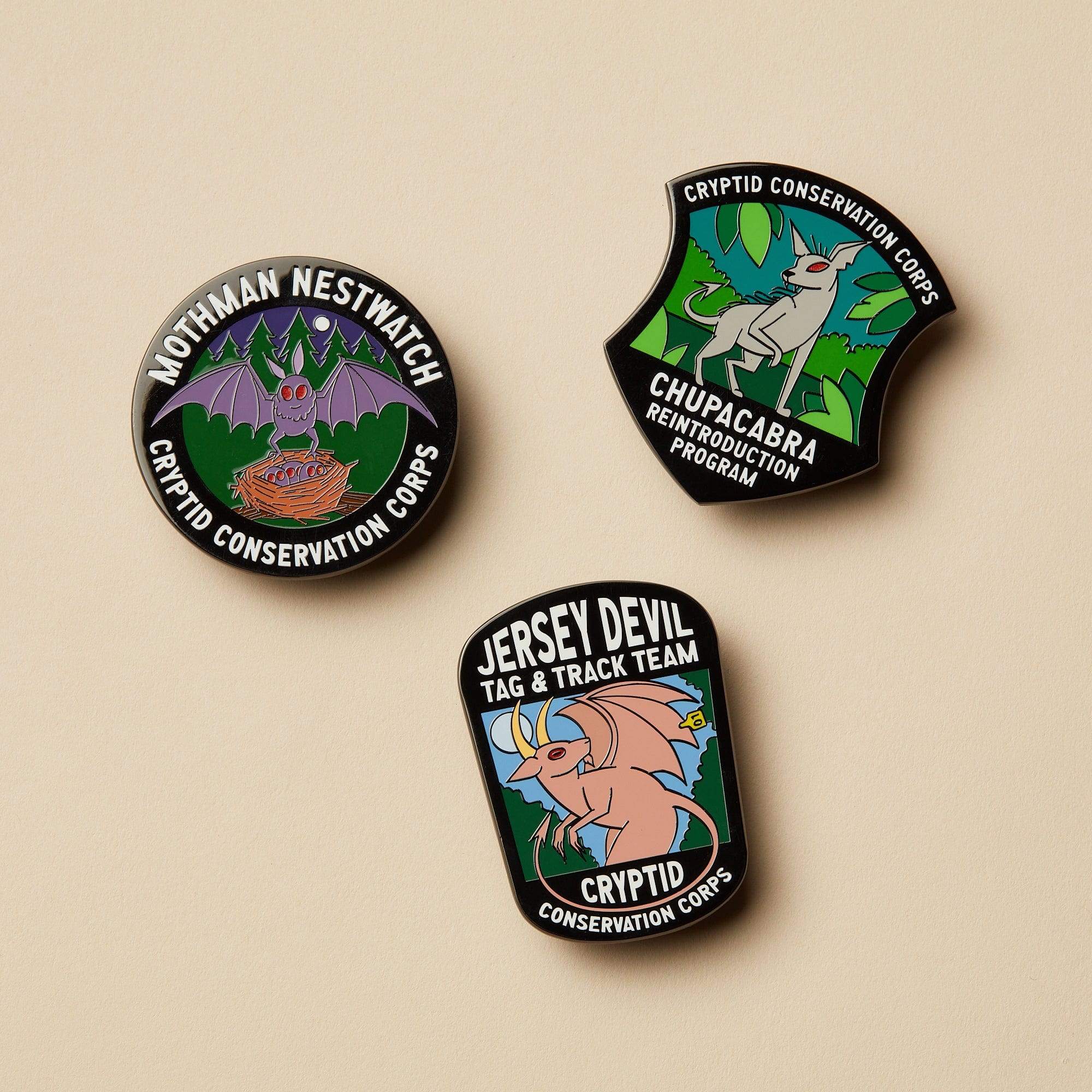 Cryptid Conservation Corps: All Series 2 Patches, Pins, and Stickers S ...