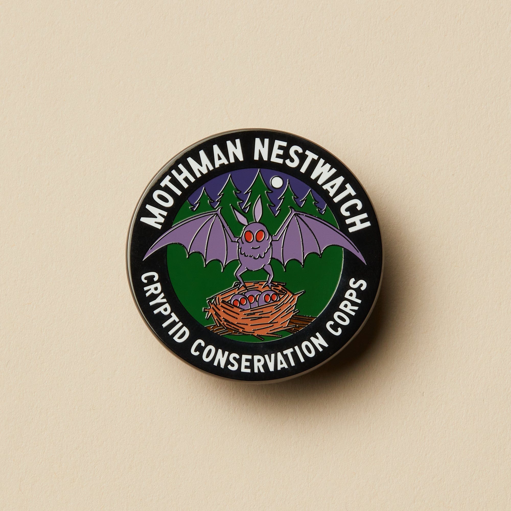 Mothman Nestwatch Pin