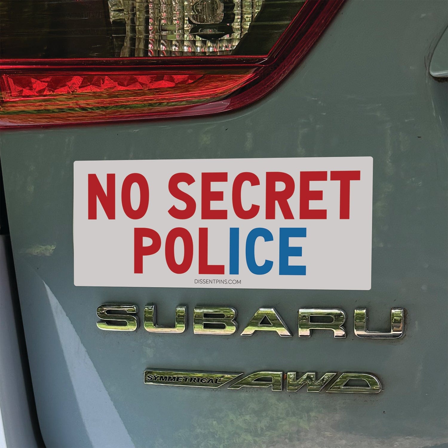 No Secret Police Bumper Sticker or Car Magnet