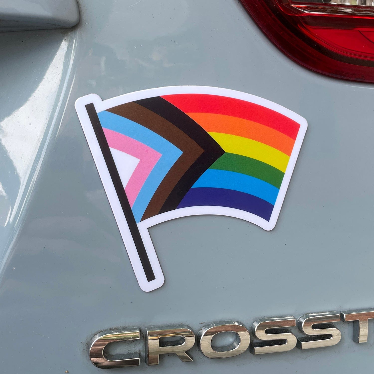 Progress Pride Flag - Car Magnet