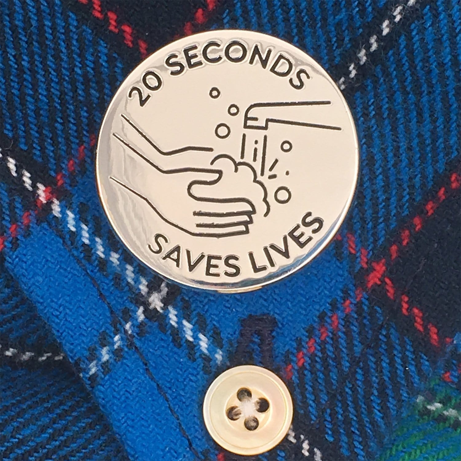 20 Seconds Saves Lives Handwashing Pin