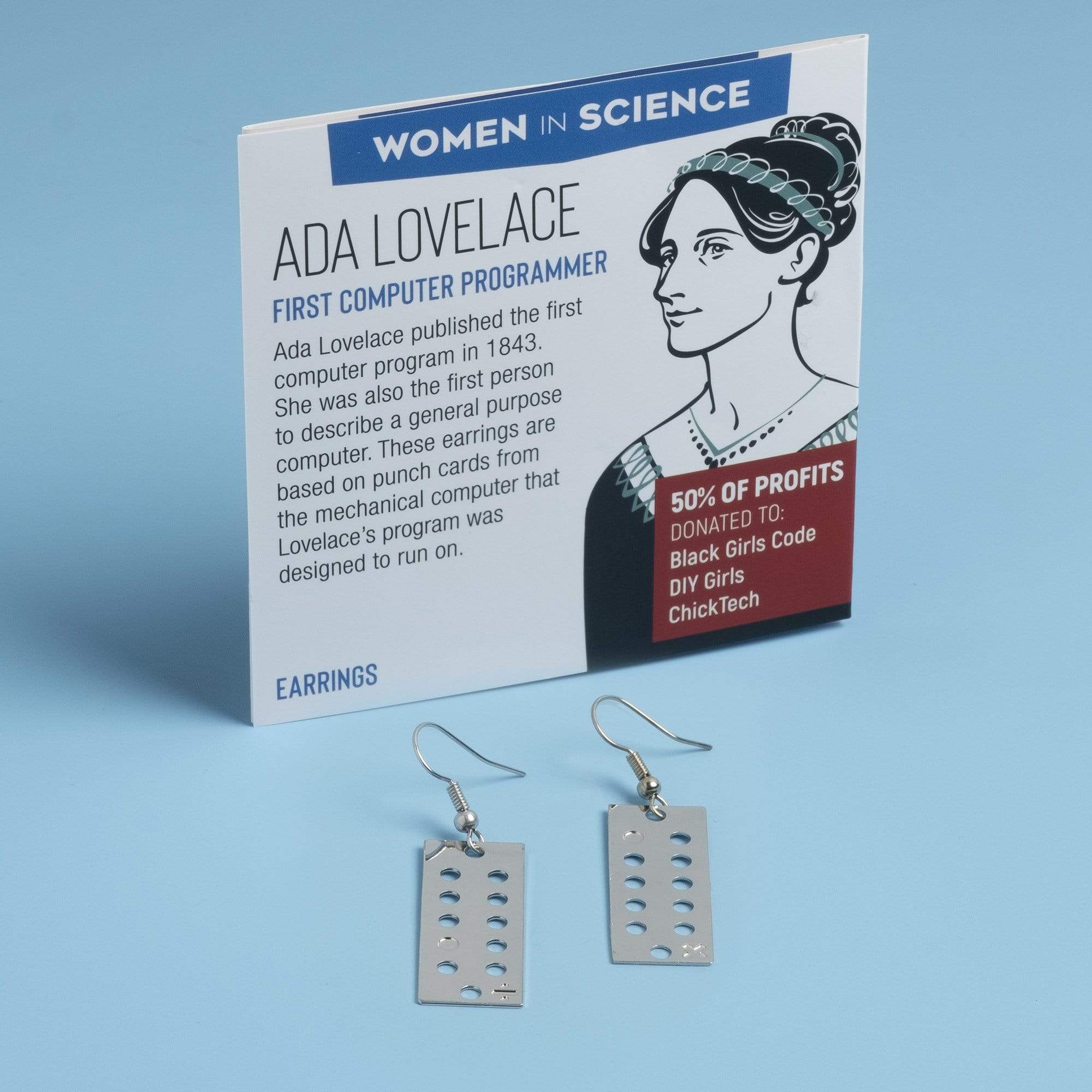 Women in Science Earrings Set