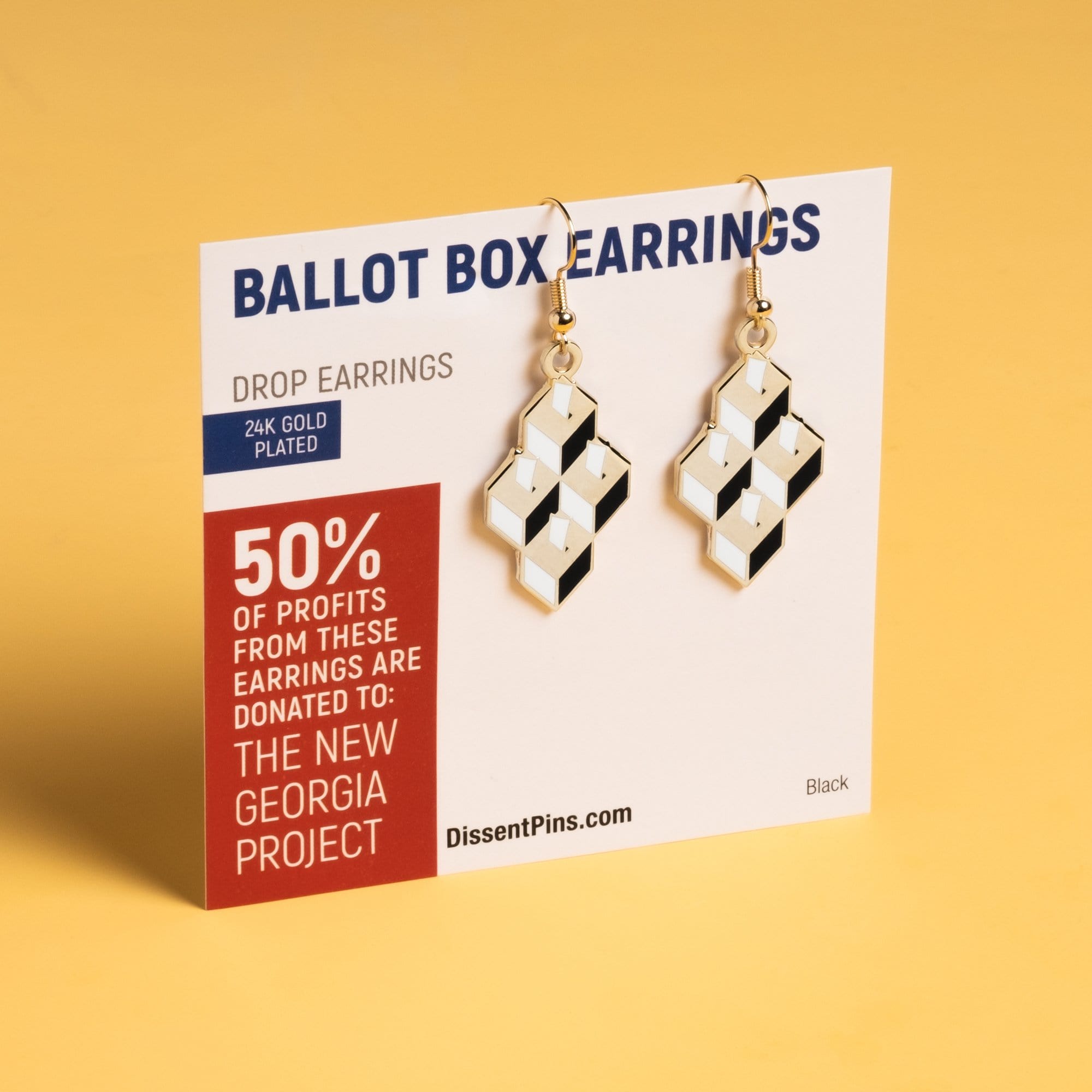 Ballot Box Drop Earrings