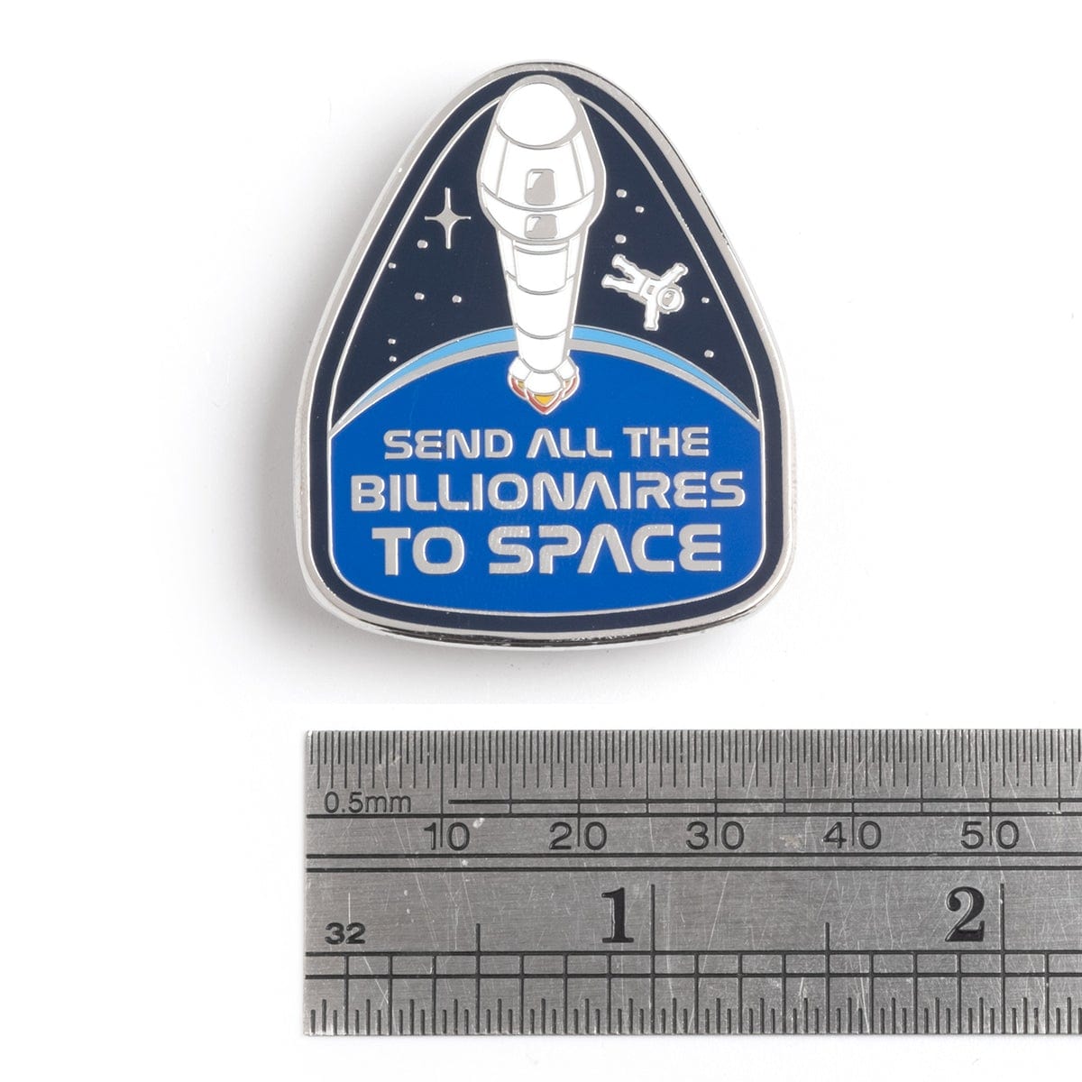 Send All the Billionaires to Space Pin (Rocket Version)