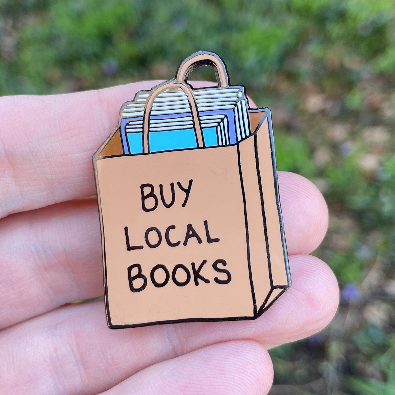 Buy Local Books Pin — Dissent Pins
