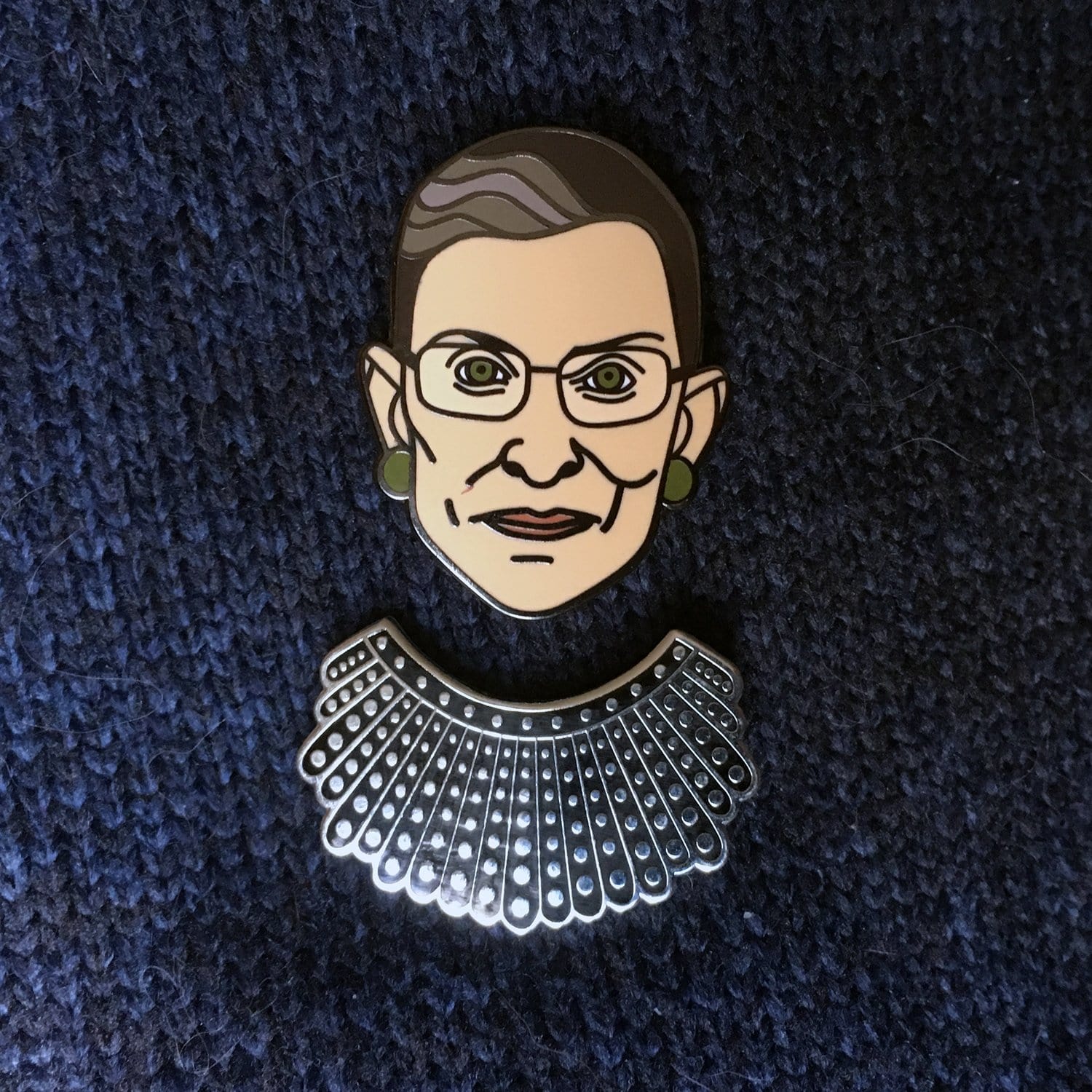 Dissent Collar pin Ruth Bader Pinsburg (set) — Dissent Pins