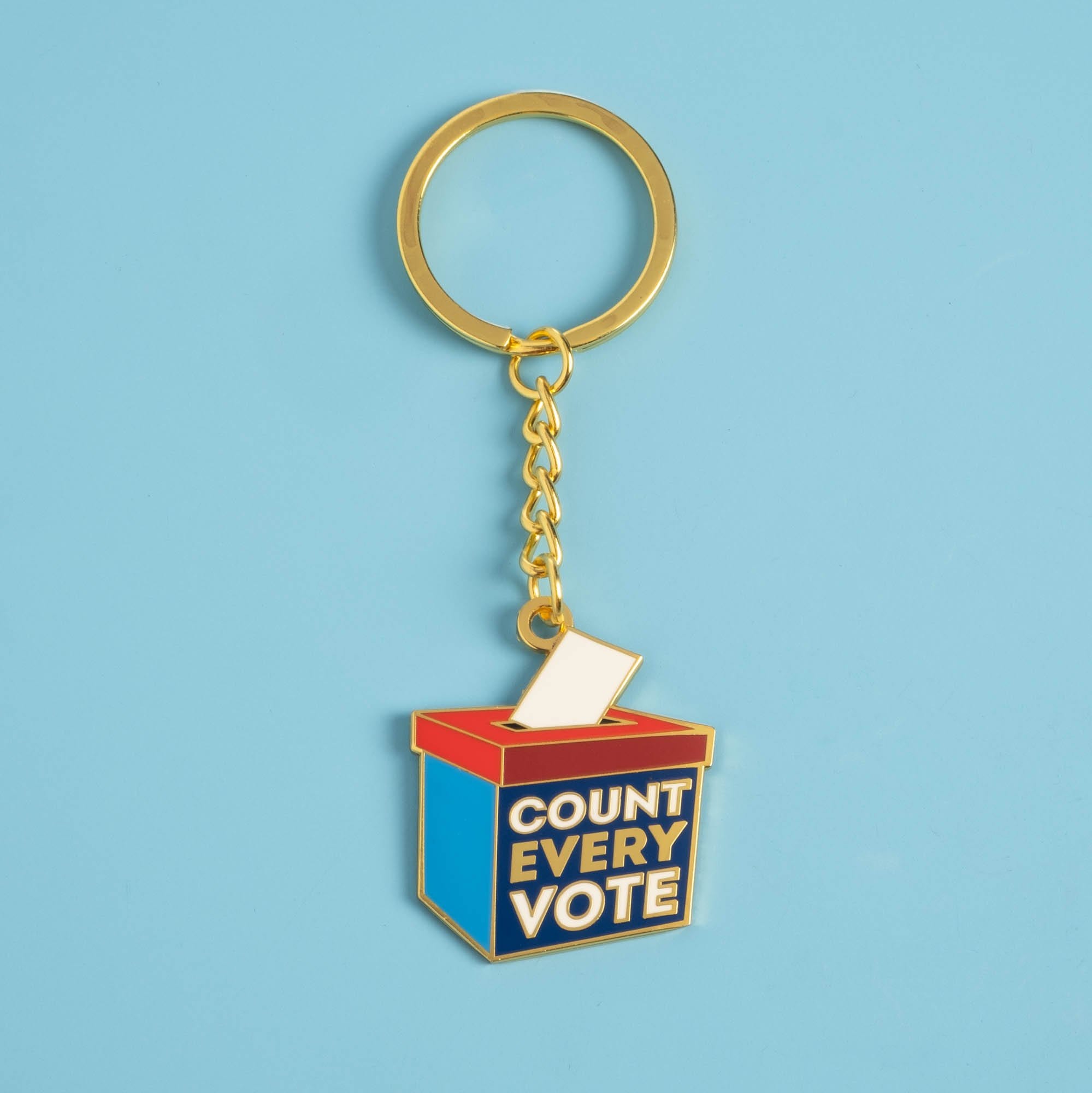 Count Every Vote Keychain - Hard Enamel