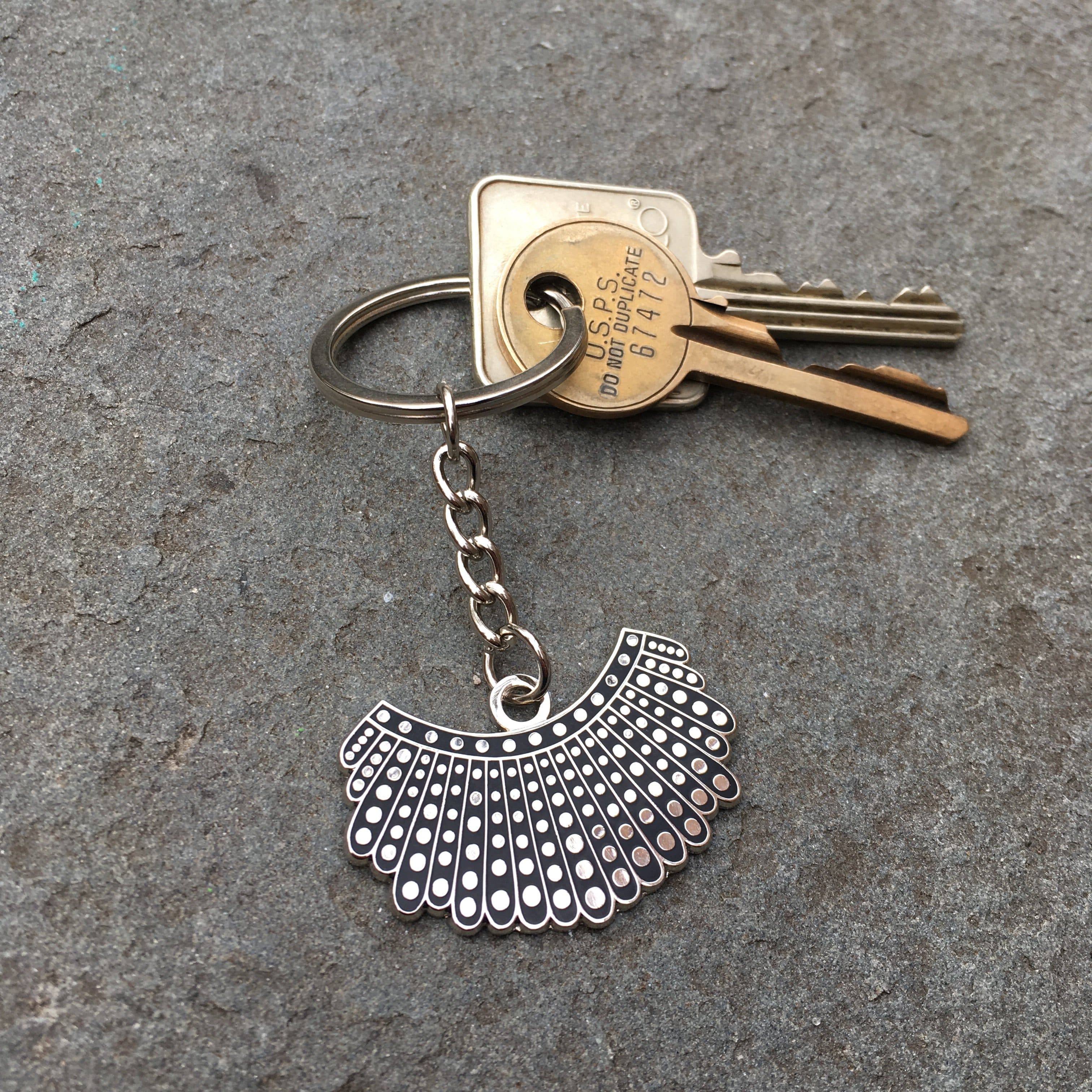 Amendment Keychains Dissent Collar Keychain - Hard Enamel — Dissent Pins