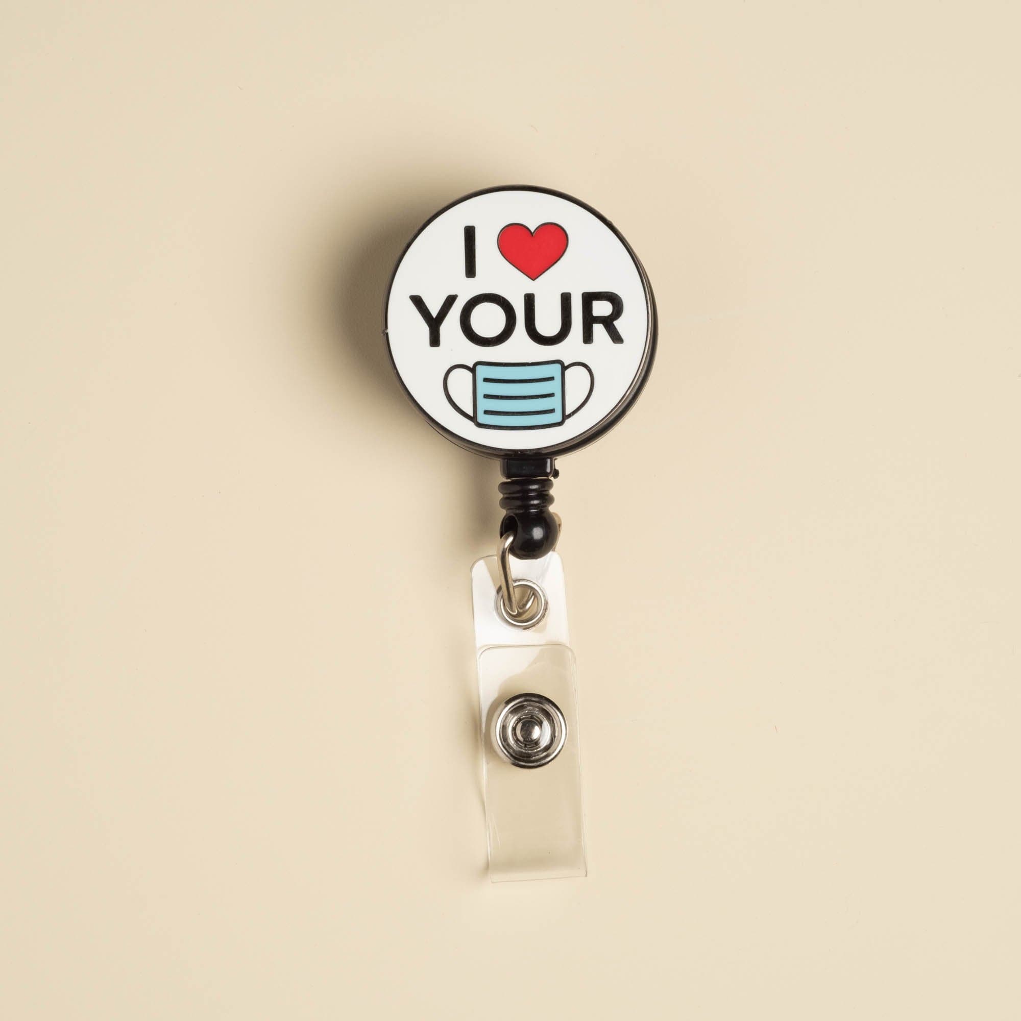 I Love Your Mask Badge Reel | Dissent Pins