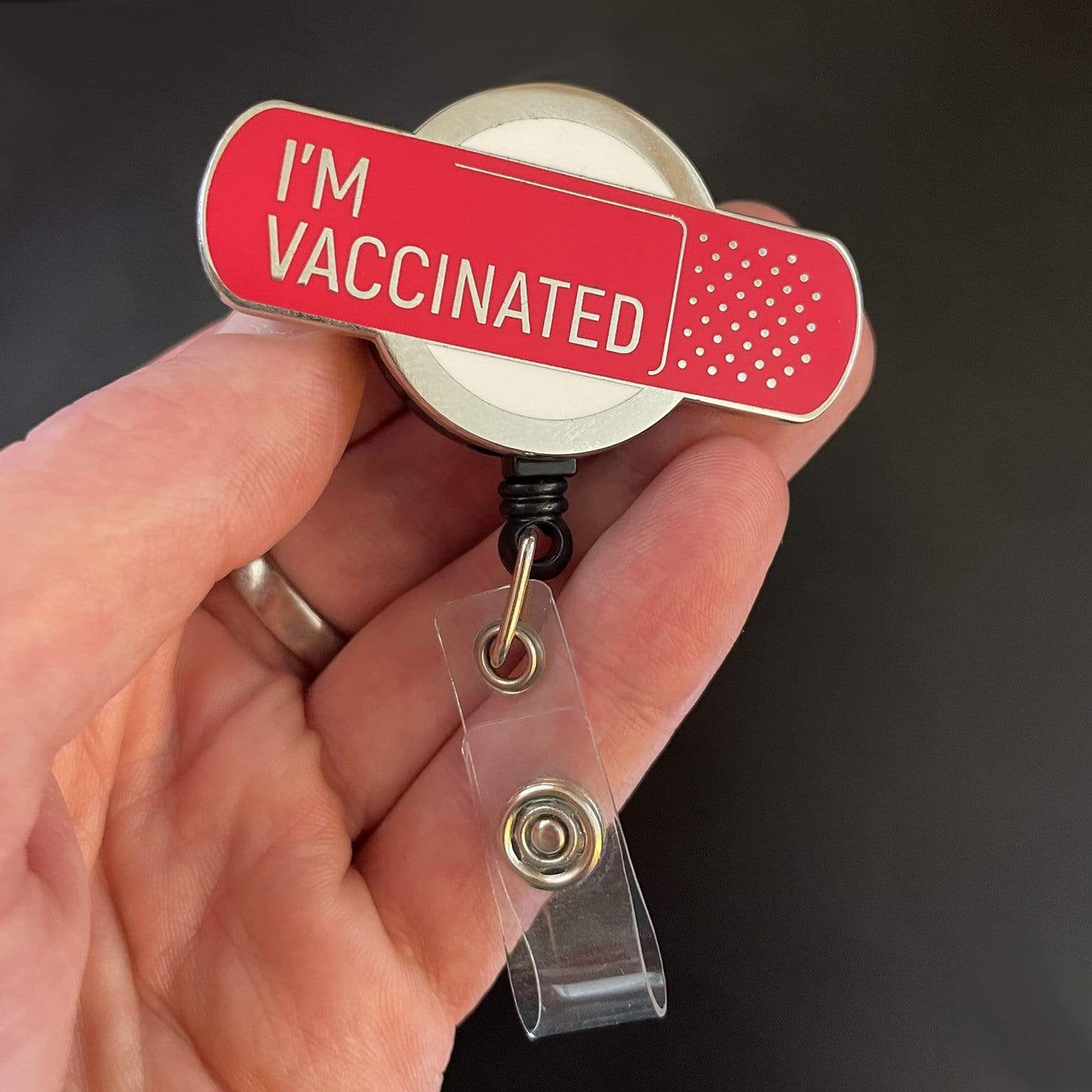 I'm Vaccinated Badge Reel | Dissent Pins