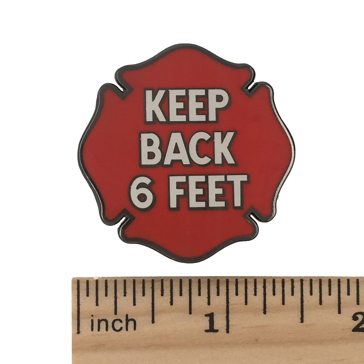 Keep Back 6 Feet Social Distancing Pin