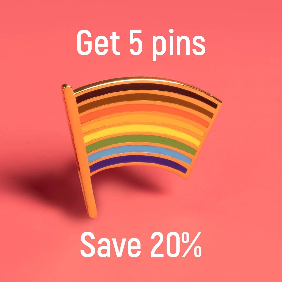 5 Philadelphia Pride Flag Pins