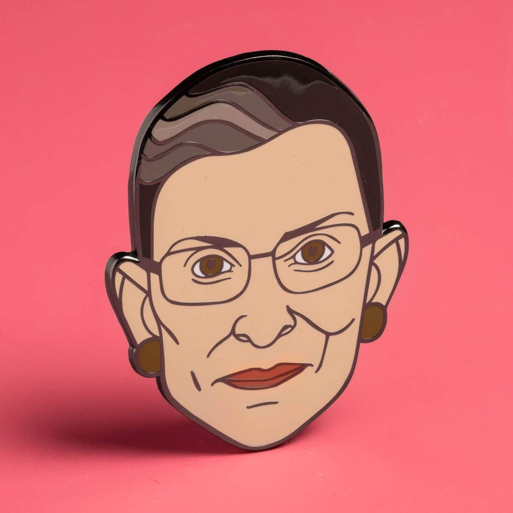RBG Pins Set - 4pcs 'I Dissent' Feminism Judge Badge Pins, Metal & Enamel (Alexandrite) - View #12