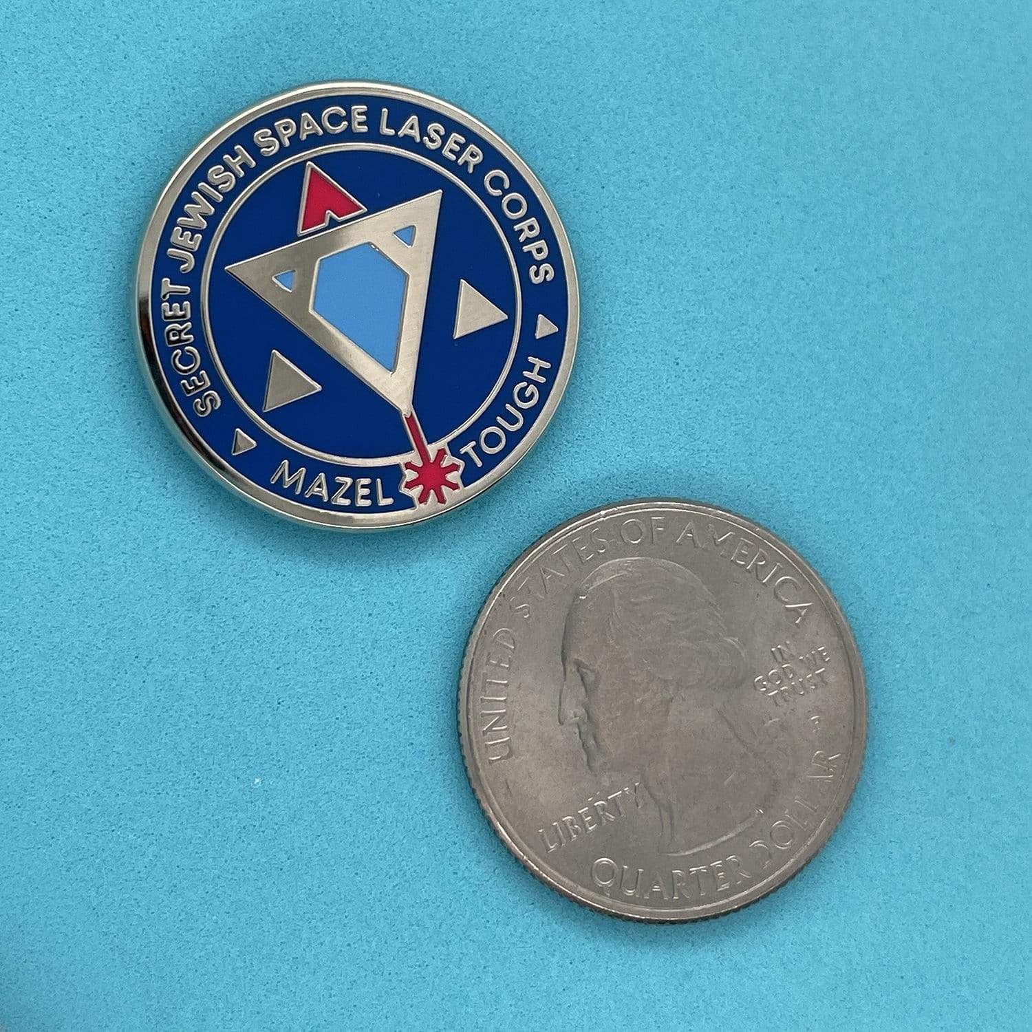 Secret Jewish Space Laser Corps Enamel Mini Pin