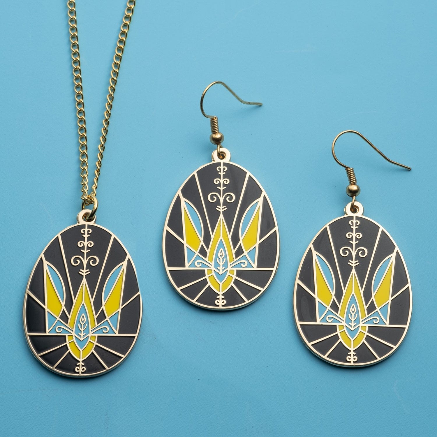 Ukrainian Easter Egg (Pysanky) Earring and Necklace Sets