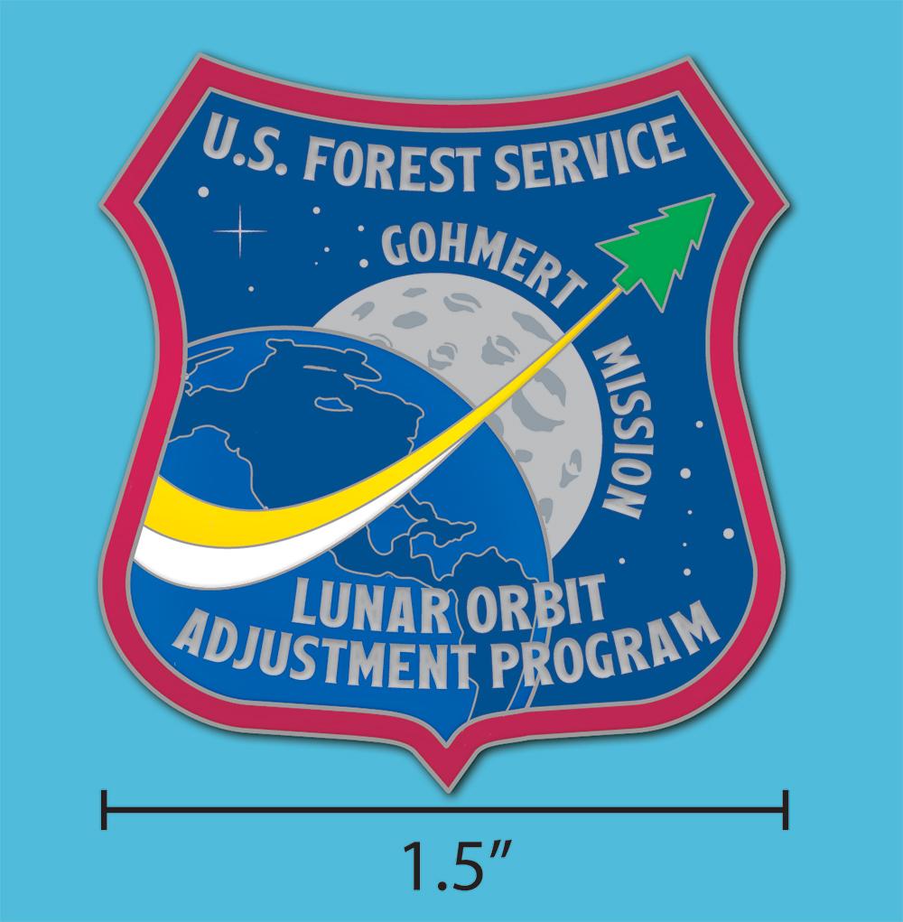 U.S. Forest Service Lunar Orbit Adjustment Program Enamel Pin