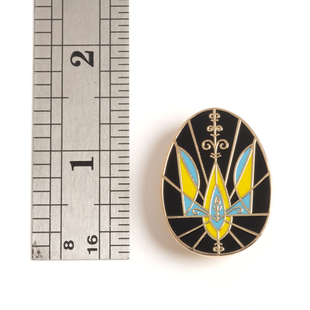 Ukrainian Easter Egg (Pysanka) Pin - Trident